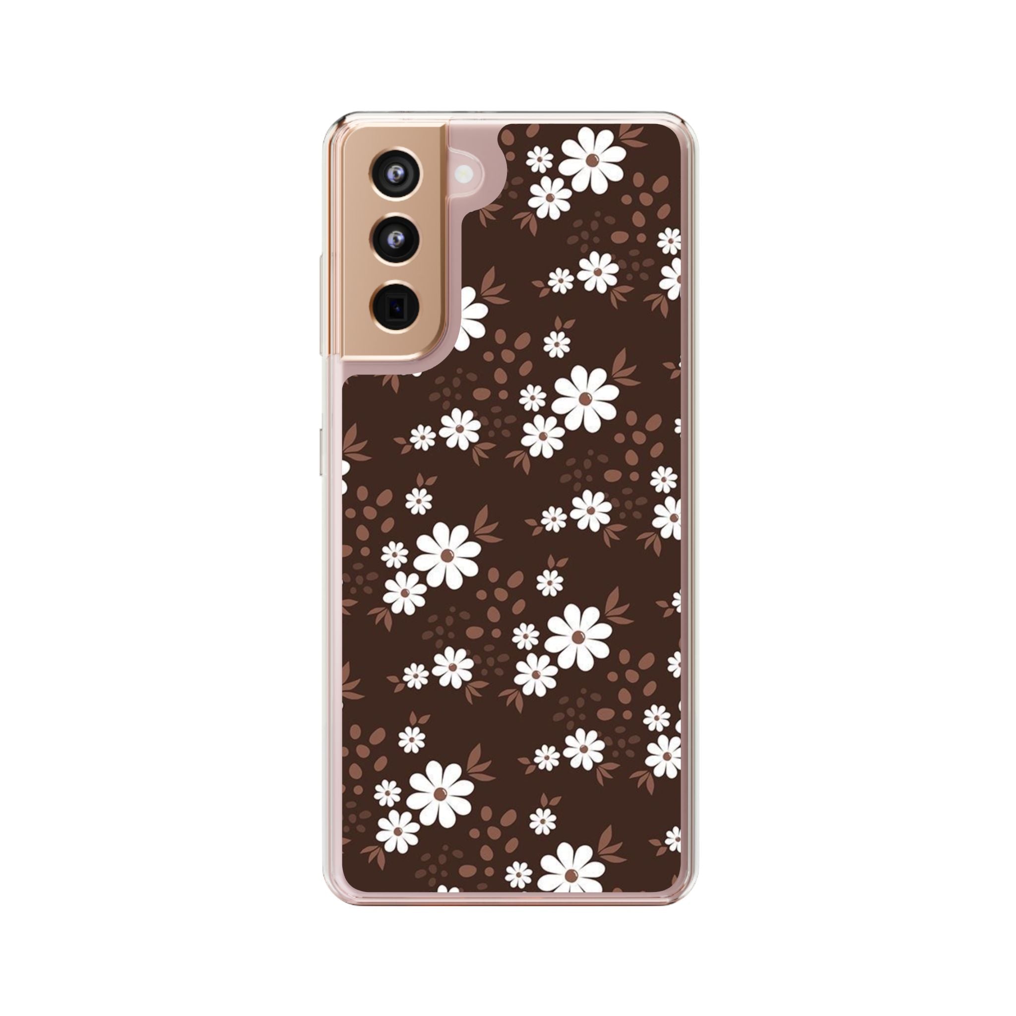 Floral Clear Phone Case, Durable Phone Cover, Transparent Phone Protection, Gift for Her, Spring Phone Accessory