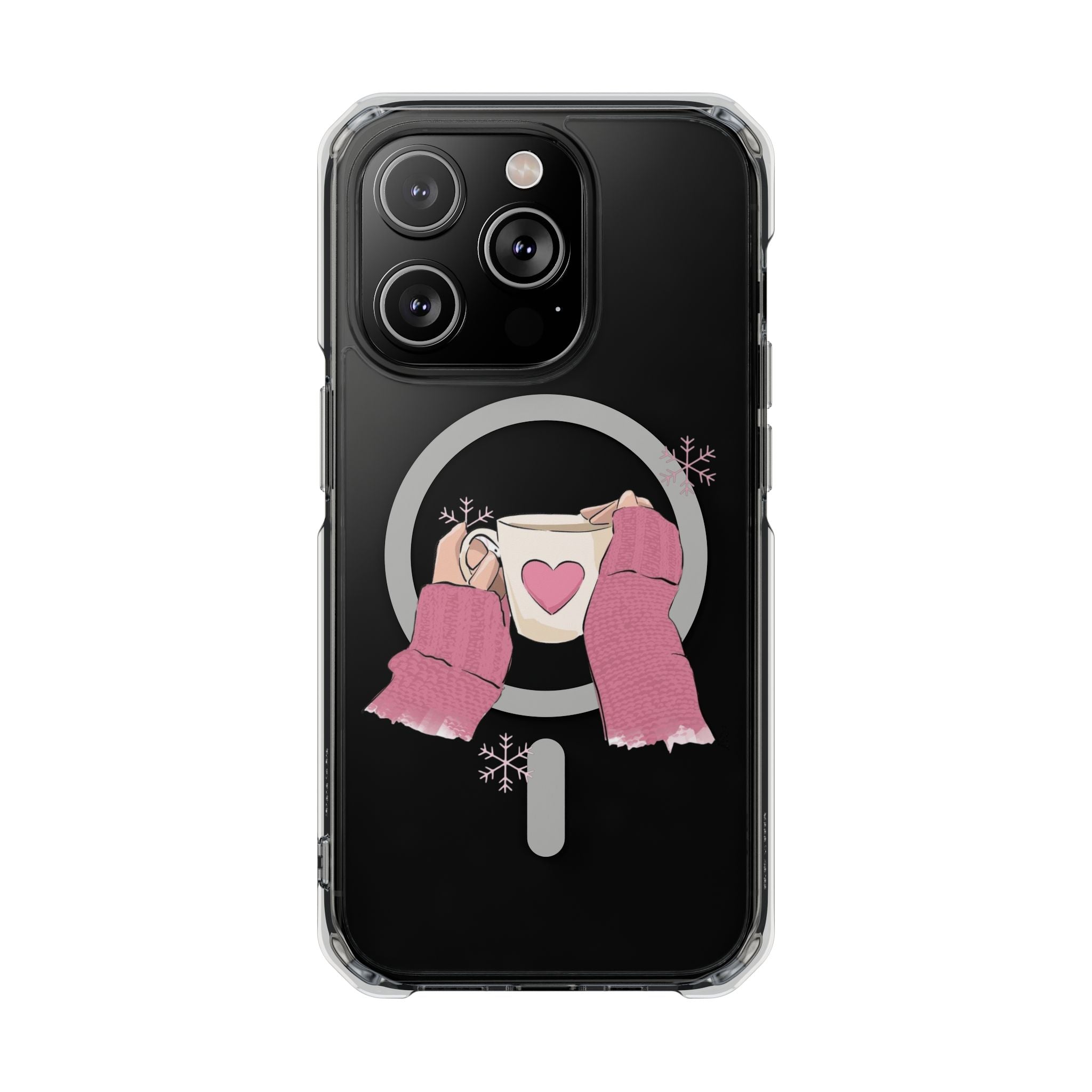 Heartwarming Magnetic Phone Case, Cute Smartphone Cover, Winter Accessories, Gift for Her, Instagrammable Tech