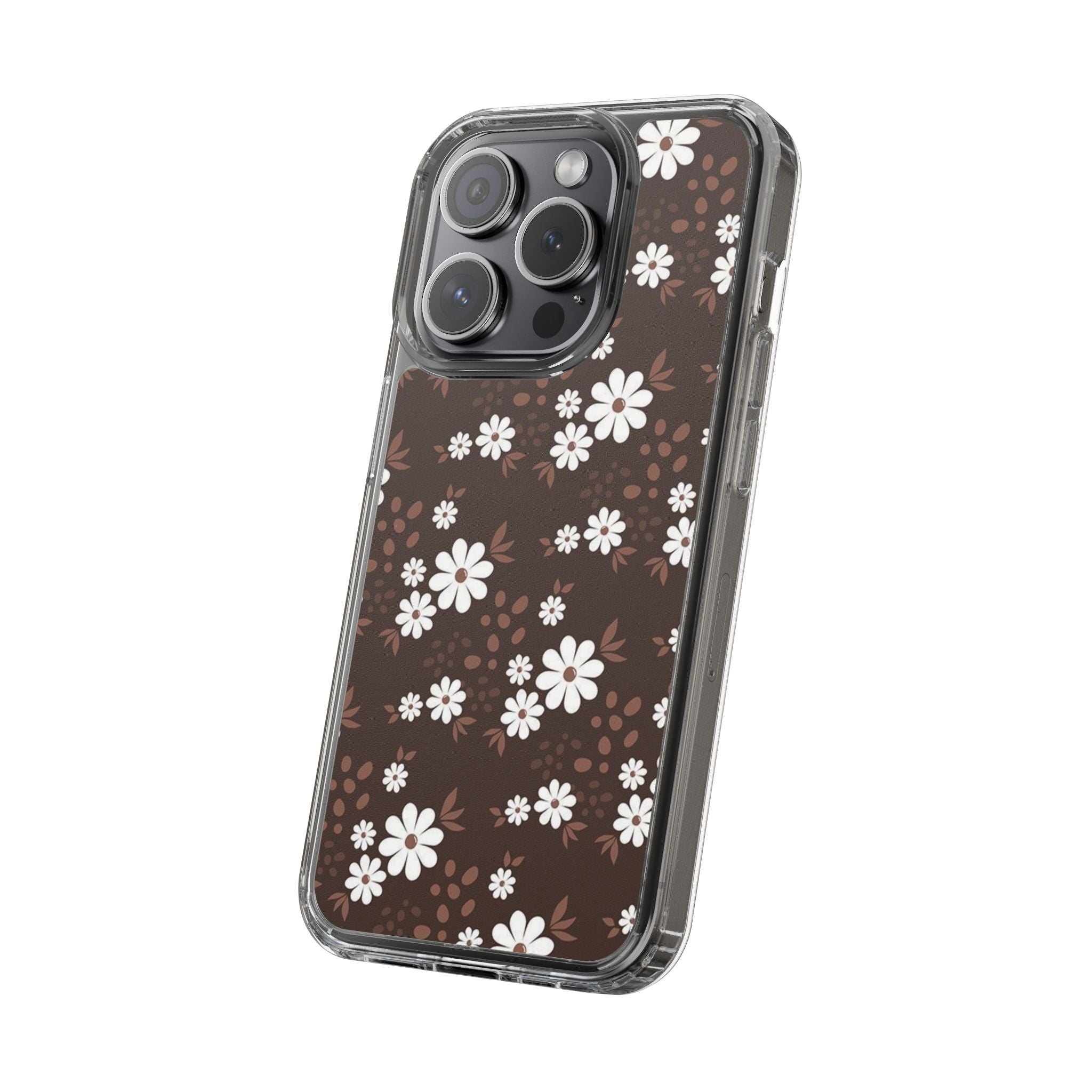 Floral Clear Phone Case, Durable Phone Cover, Transparent Phone Protection, Gift for Her, Spring Phone Accessory