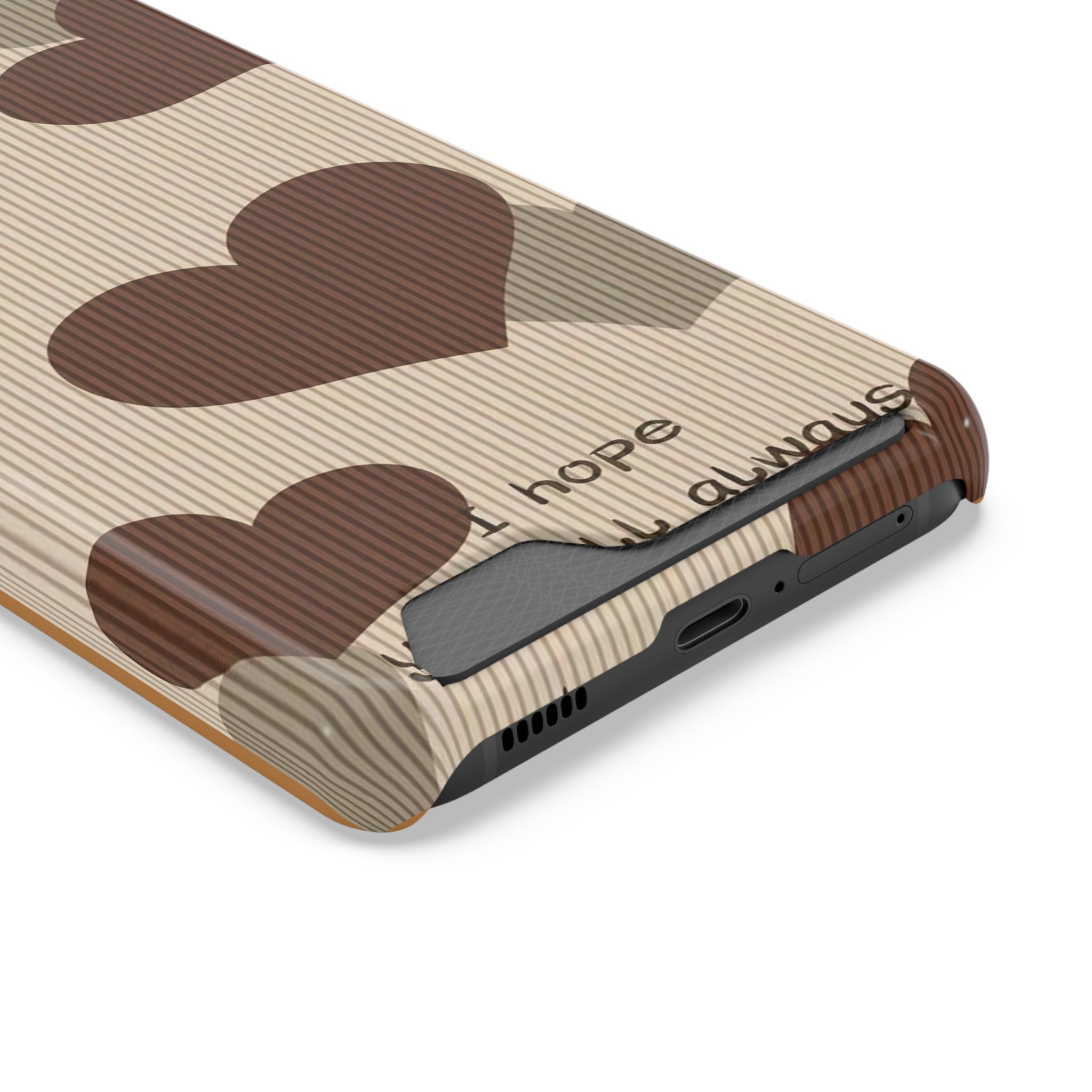 Heartfelt Phone Case with Card Holder | Cute Gift for Friends, Valentine's, Anniversary, Durable Protection, Everyday Use