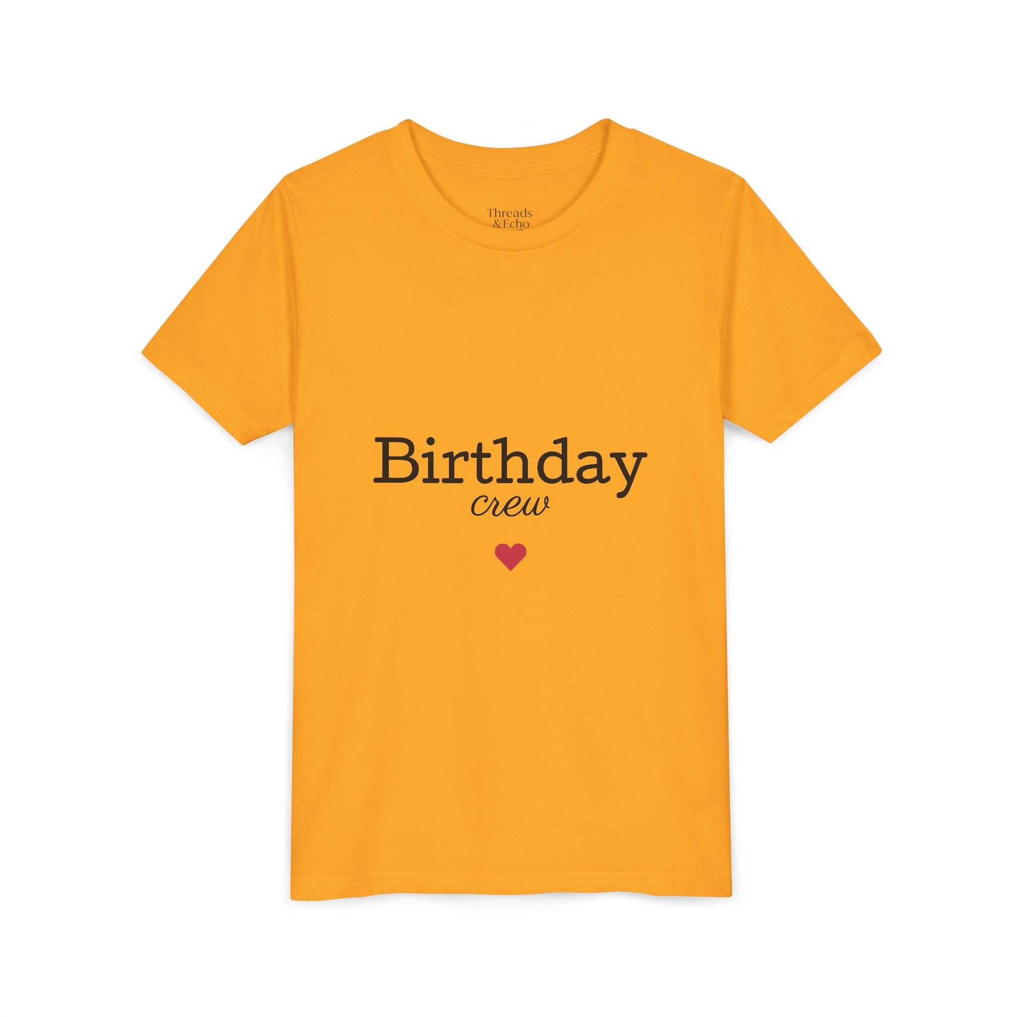 Birthday Crew Youth Tee, Fun Birthday Gift, Kids Party Shirt, Celebration Apparel, Birthday Celebration Clothing