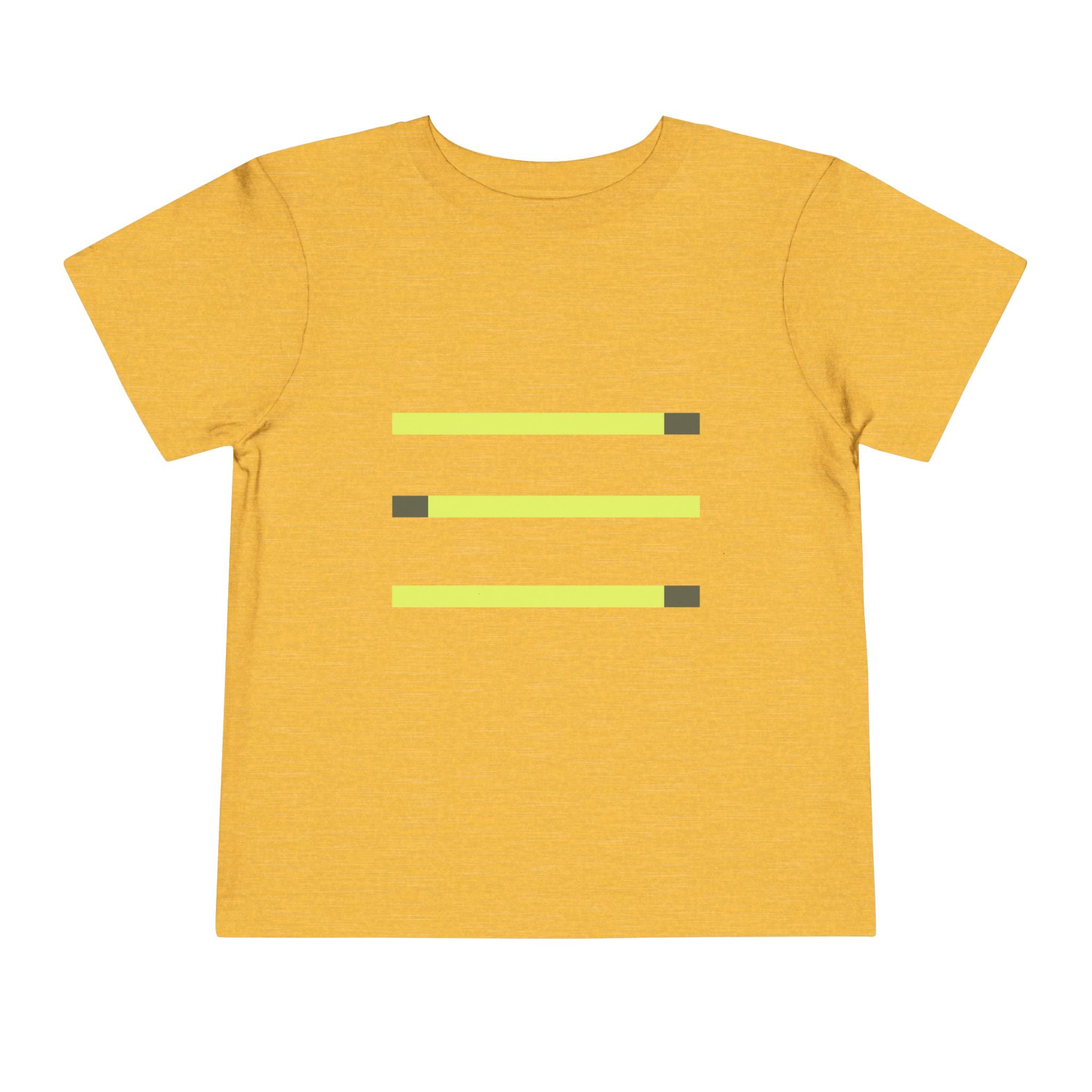 Toddler Short Sleeve Tee with Yellow Lines, Kids Fashion, Summer Playwear, Birthday Gift, Everyday Comfort, Fun Casual Wear