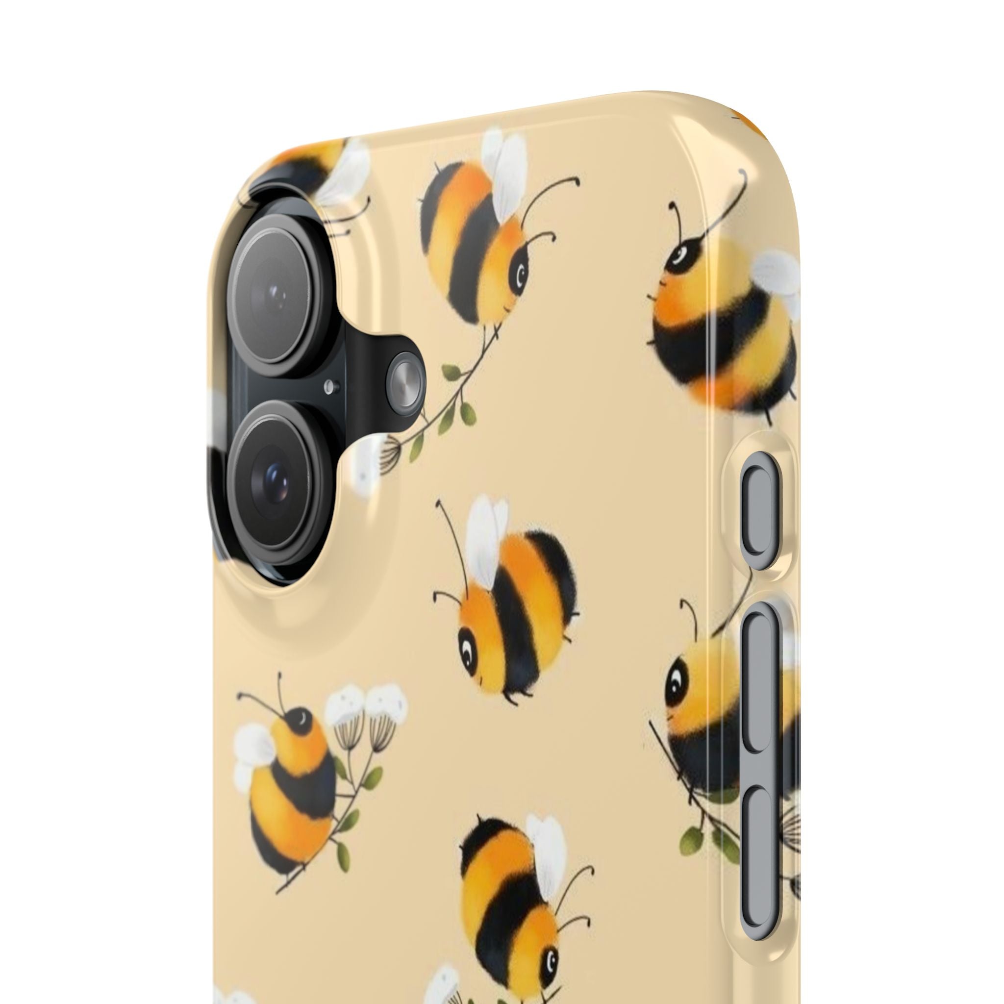 Bee-inspired Slim Phone Cases, Cute Bumblebee Design, Eco-friendly Mobile Covers, Perfect Gift for Nature Lovers