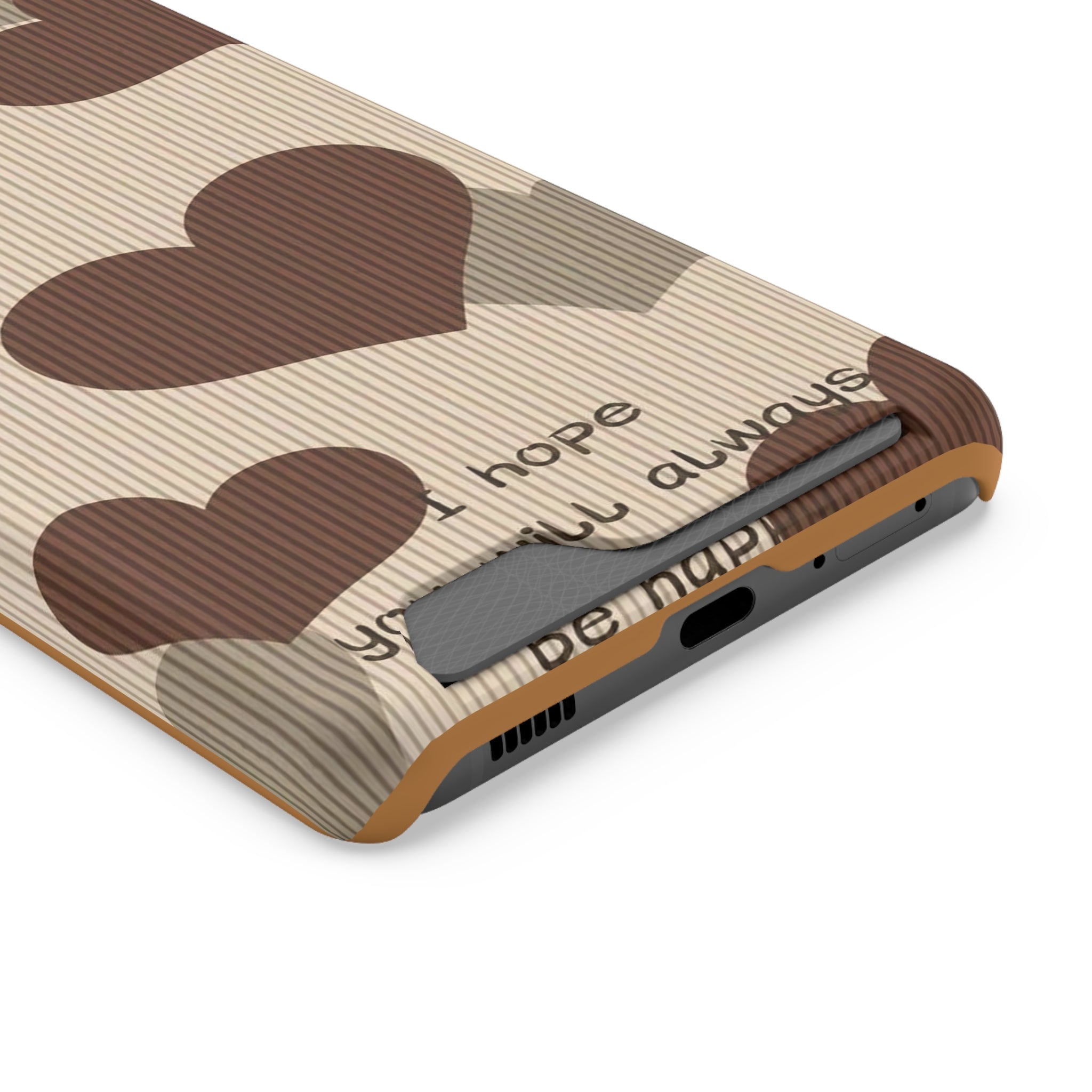 Heartfelt Phone Case with Card Holder | Cute Gift for Friends, Valentine's, Anniversary, Durable Protection, Everyday Use