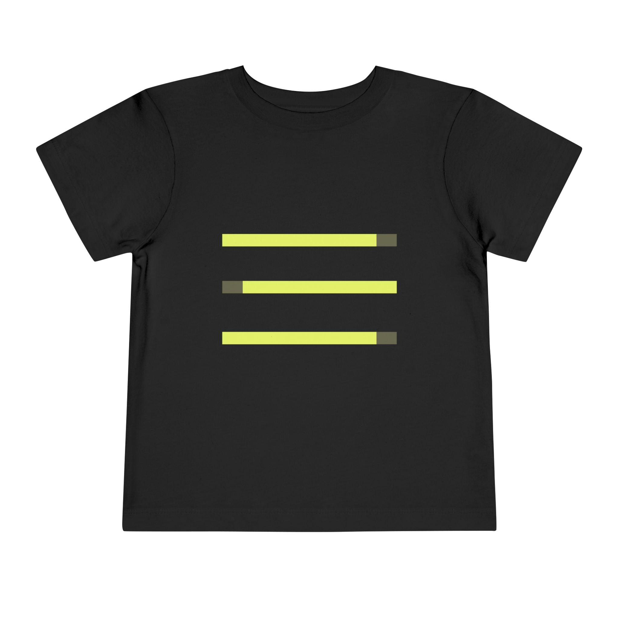 Toddler Short Sleeve Tee with Yellow Lines, Kids Fashion, Summer Playwear, Birthday Gift, Everyday Comfort, Fun Casual Wear
