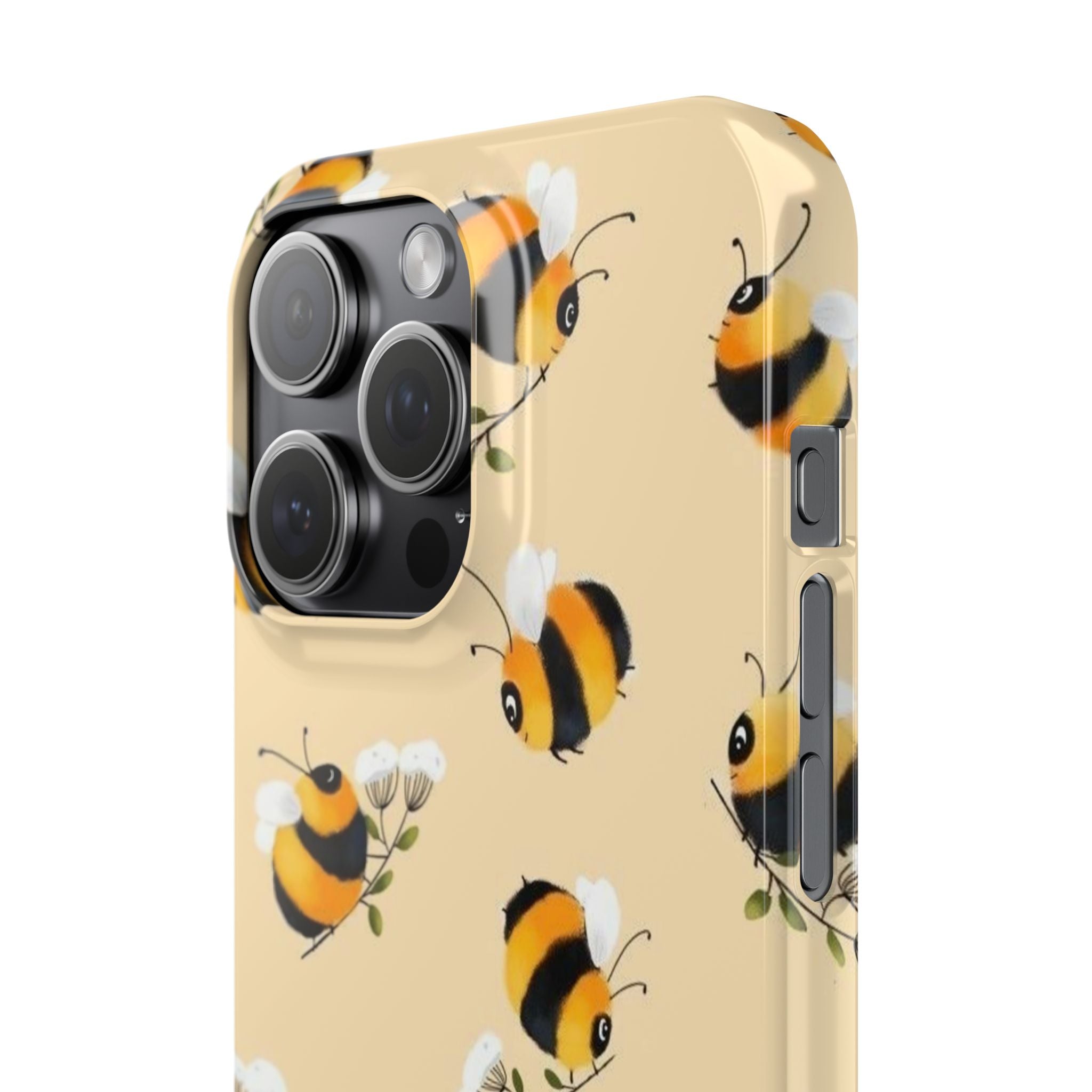 Bee-inspired Slim Phone Cases, Cute Bumblebee Design, Eco-friendly Mobile Covers, Perfect Gift for Nature Lovers