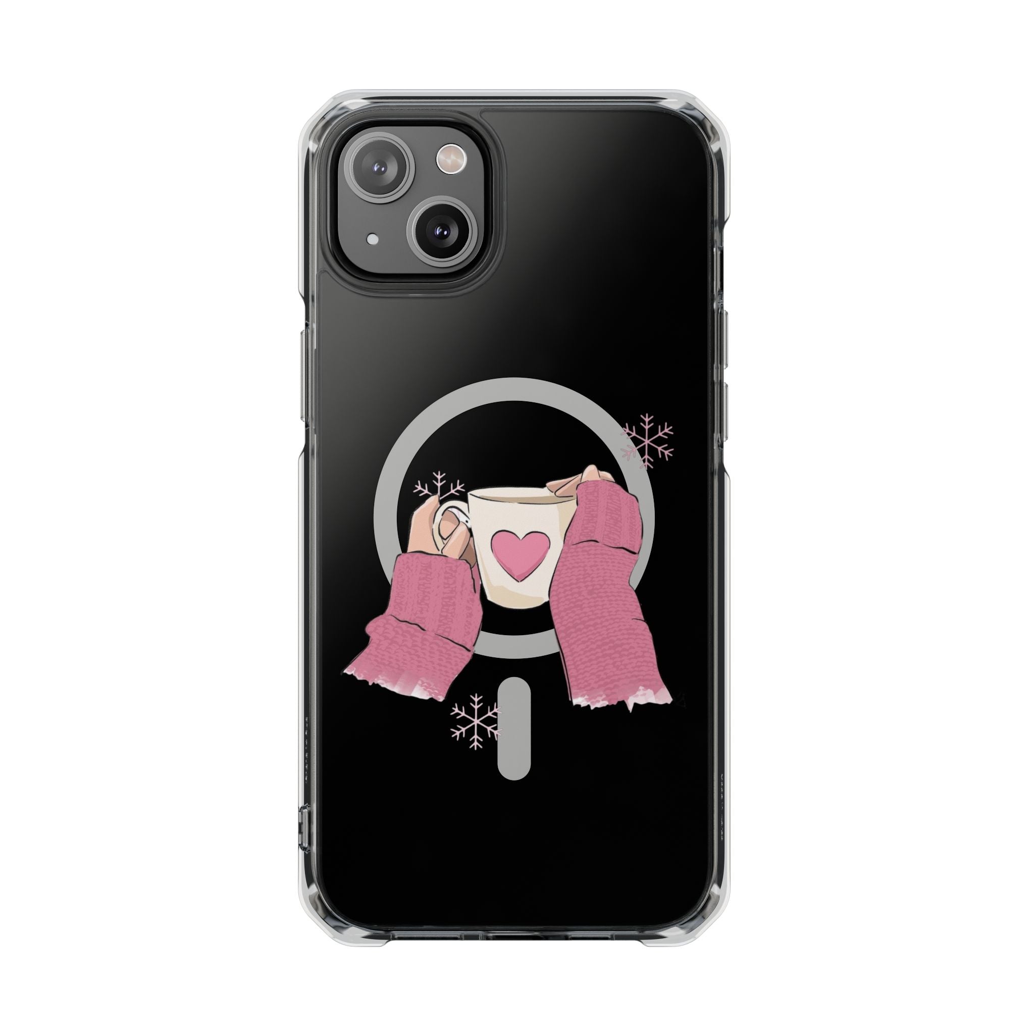 Heartwarming Magnetic Phone Case, Cute Smartphone Cover, Winter Accessories, Gift for Her, Instagrammable Tech