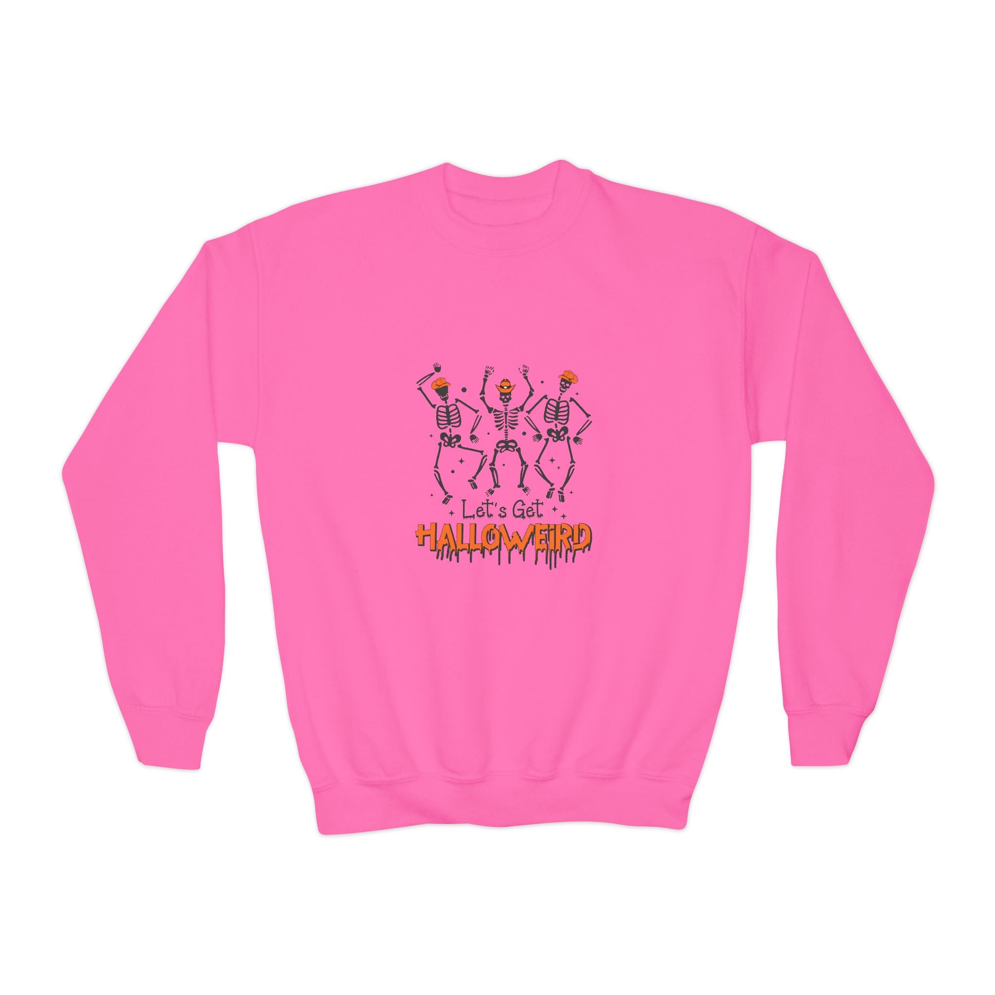 Halloween Youth Crewneck Sweatshirt, Spooky Sweatshirt, Kids Halloween Costume, Trick or Treat Gift, Fall Apparel, Cozy Halloween Clothing