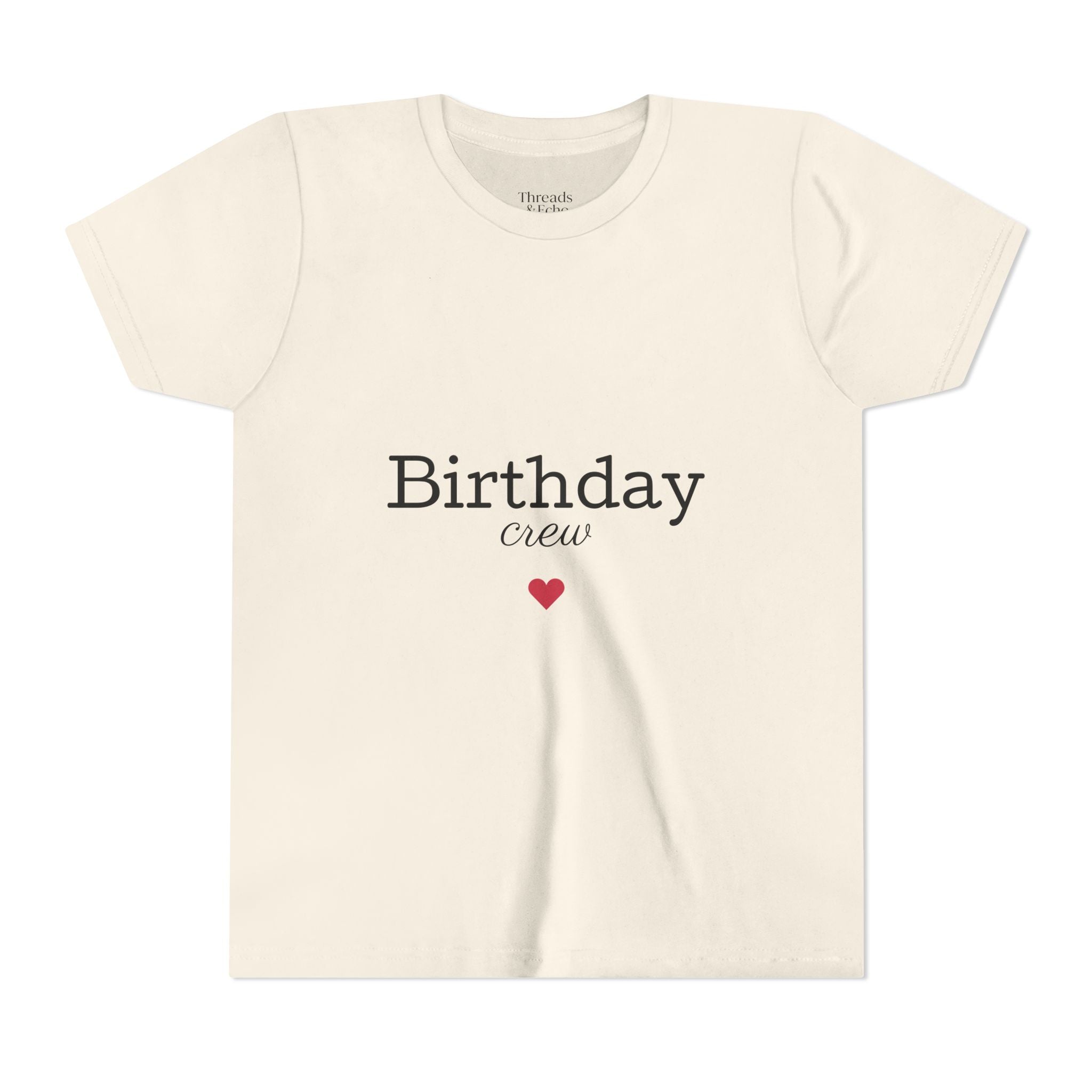 Birthday Crew Youth Tee, Fun Birthday Gift, Kids Party Shirt, Celebration Apparel, Birthday Celebration Clothing