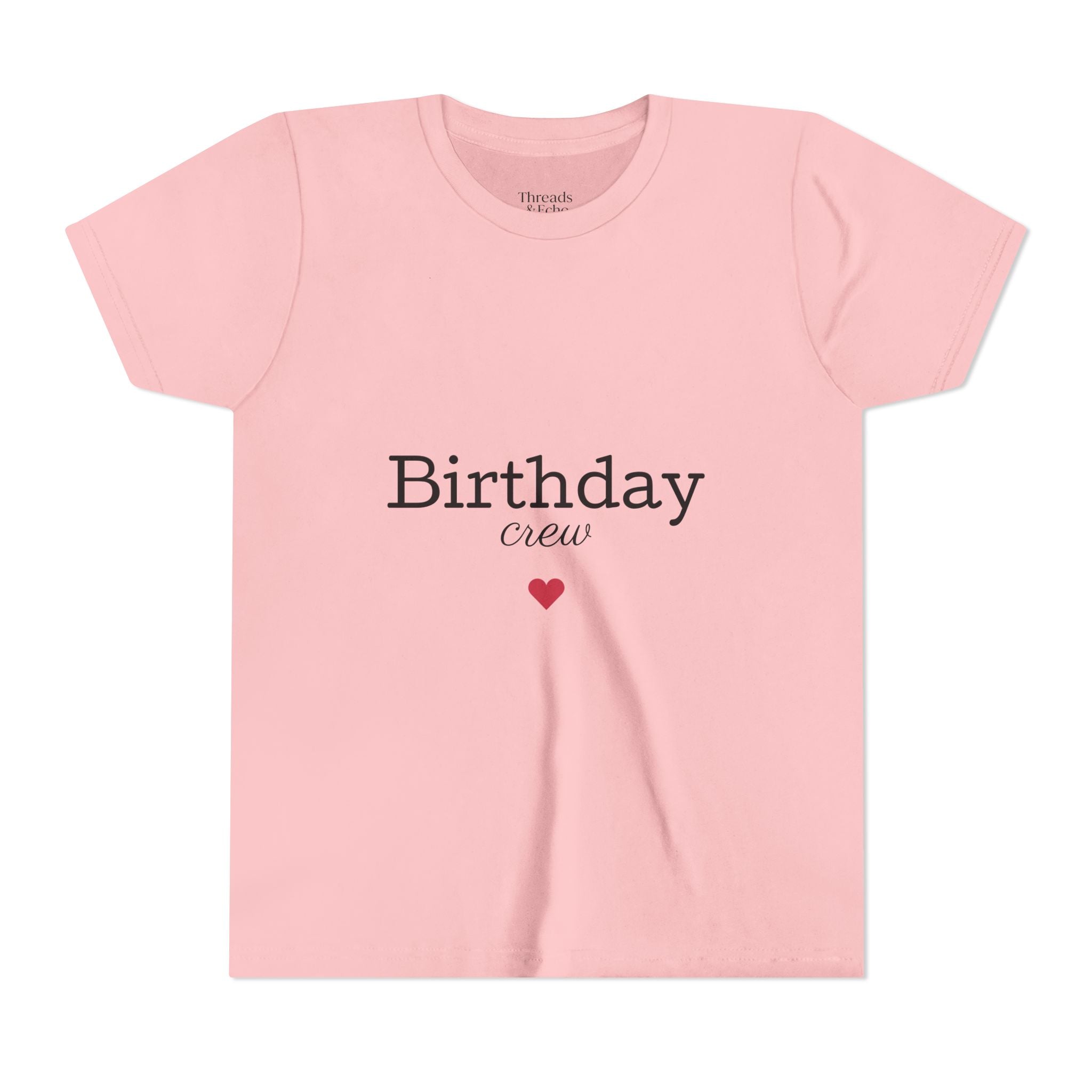 Birthday Crew Youth Tee, Fun Birthday Gift, Kids Party Shirt, Celebration Apparel, Birthday Celebration Clothing