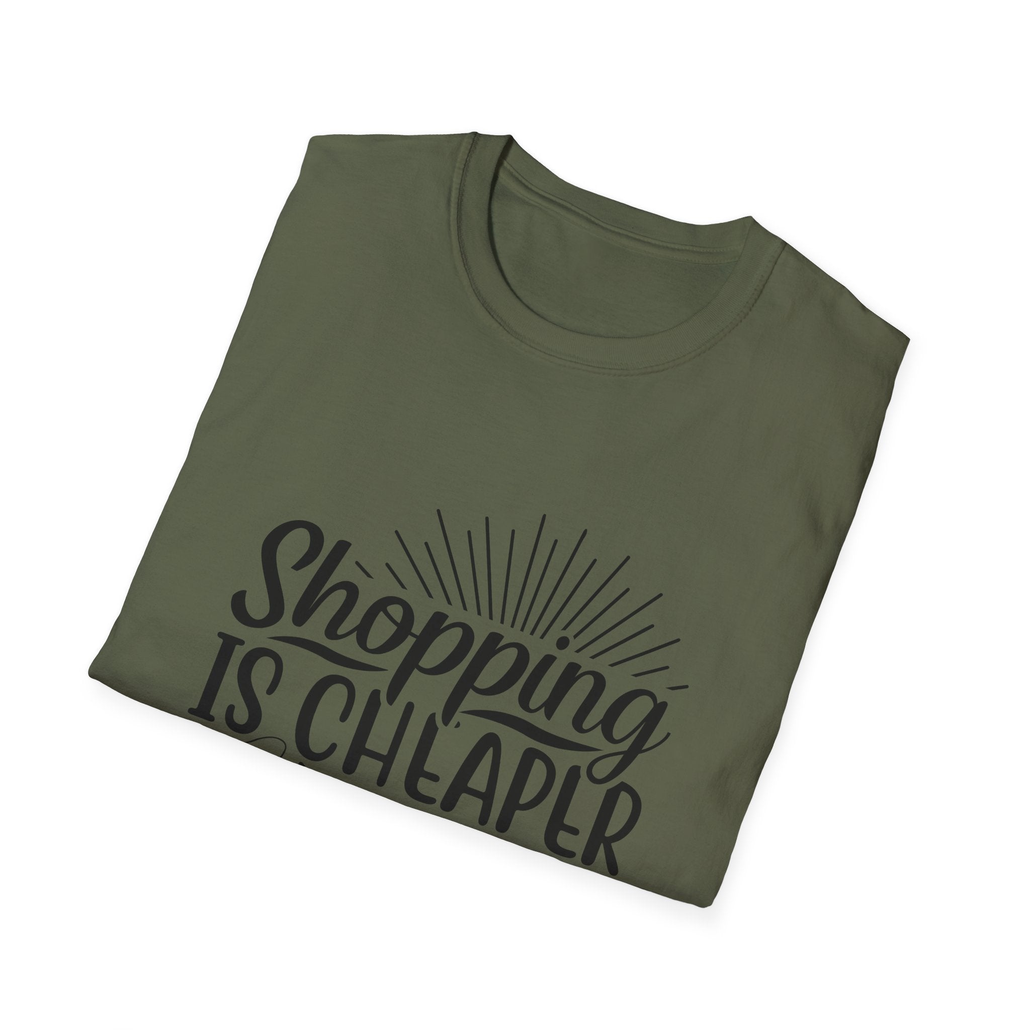 Shopping Therapy T-Shirt, Funny Gift for Shoppers, Casual Tee, Unique Humor Shirt, Gift for Her