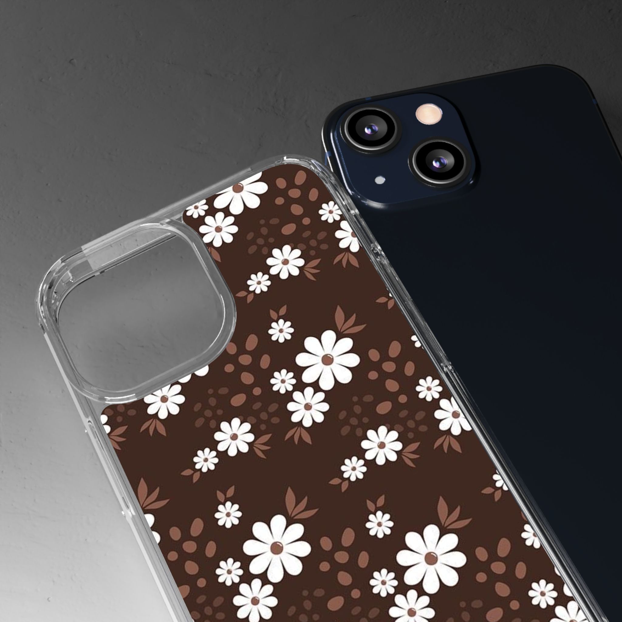 Floral Clear Phone Case, Durable Phone Cover, Transparent Phone Protection, Gift for Her, Spring Phone Accessory