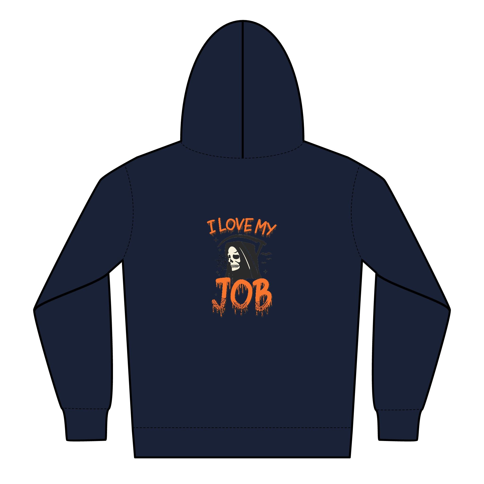 Halloween-Themed Youth Zipped Hoodie, Perfect for Fall, Spooky Season, Fun Job Gift, Cozy Layer, Cute Teens Apparel