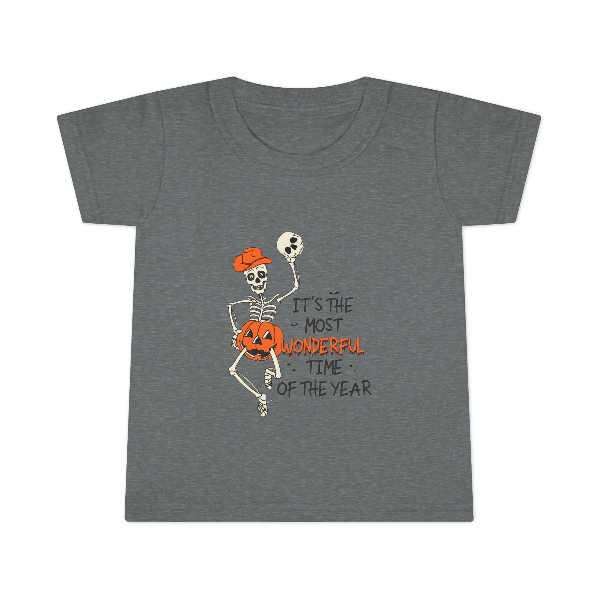 Halloween Skeleton Toddler T-Shirt, Cute Kids Costume Tee, Halloween Party Outfit, Spooky Season Apparel, Trick or Treat Shirt