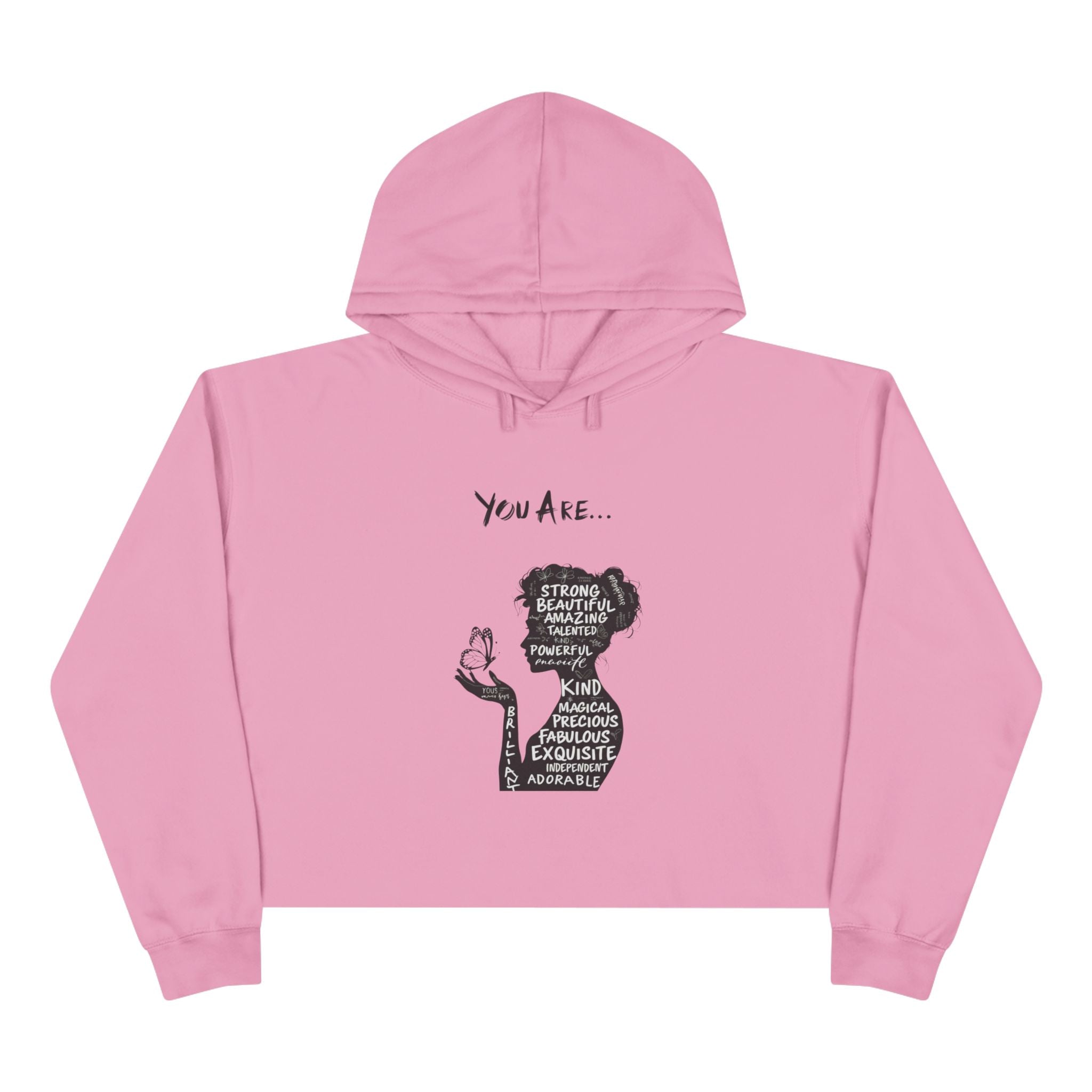 Empowering Crop Hoodie - Inspirational Quote, Gift for Her, Motivational Apparel, Casual Wear, Birthday Gifts, Positive Vibes