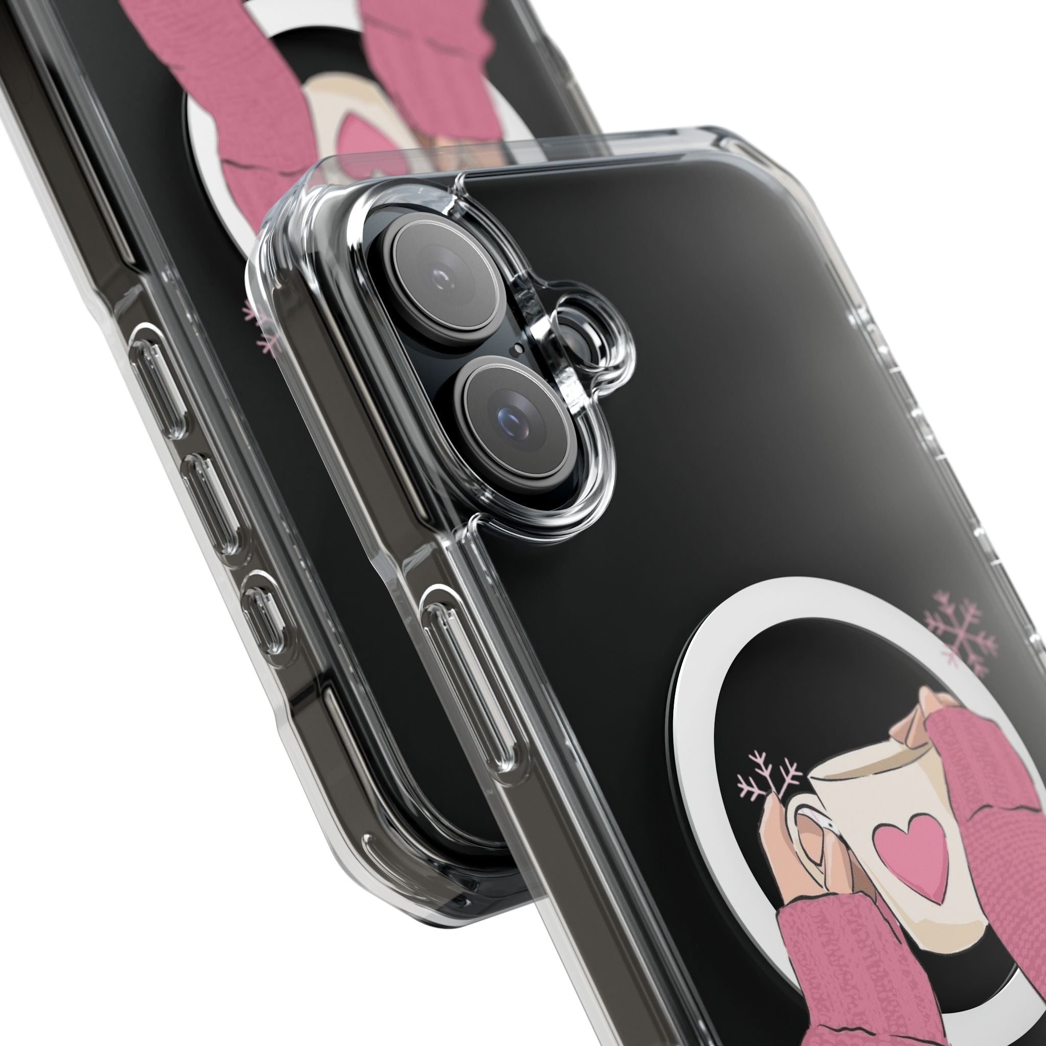 Heartwarming Magnetic Phone Case, Cute Smartphone Cover, Winter Accessories, Gift for Her, Instagrammable Tech