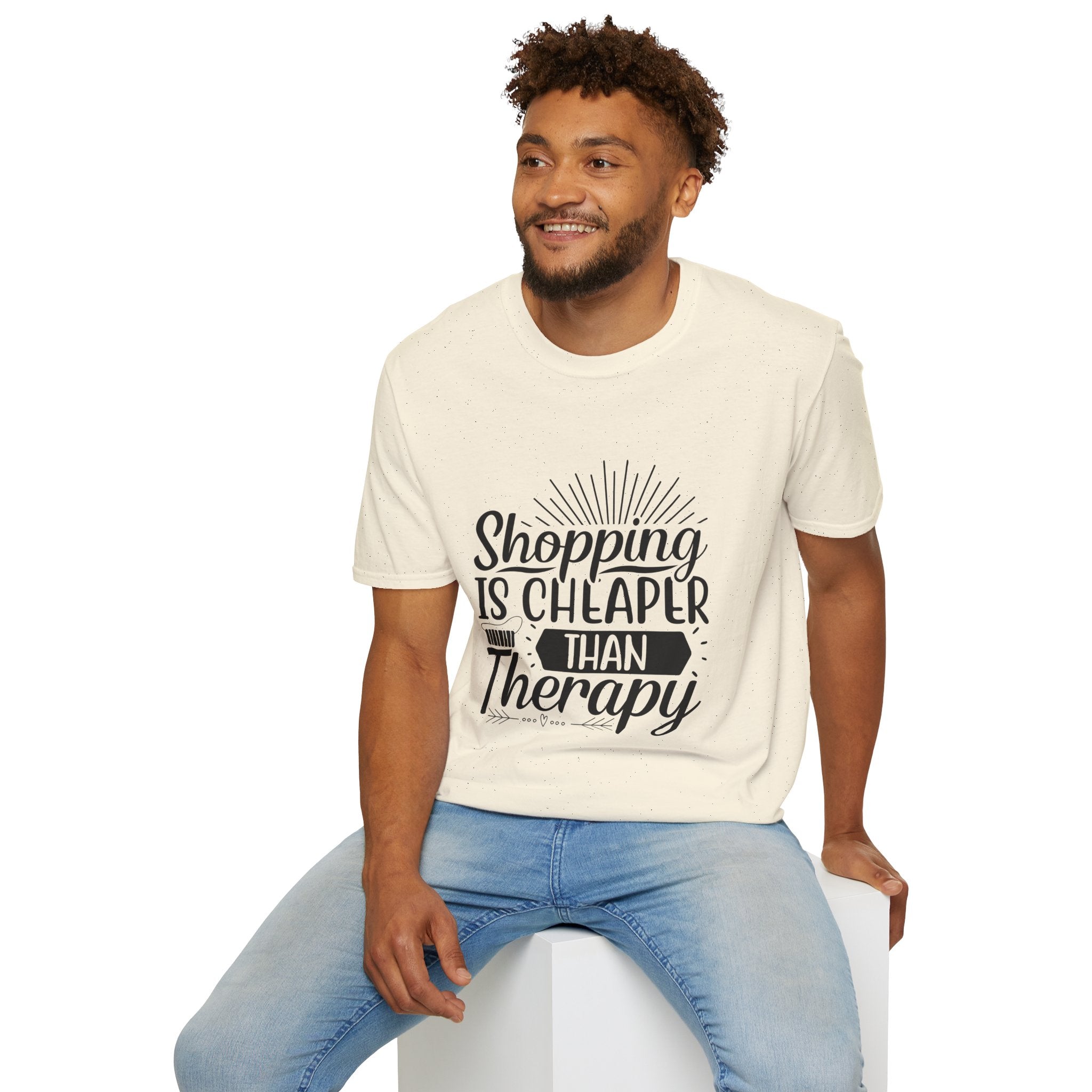 Shopping Therapy T-Shirt, Funny Gift for Shoppers, Casual Tee, Unique Humor Shirt, Gift for Her