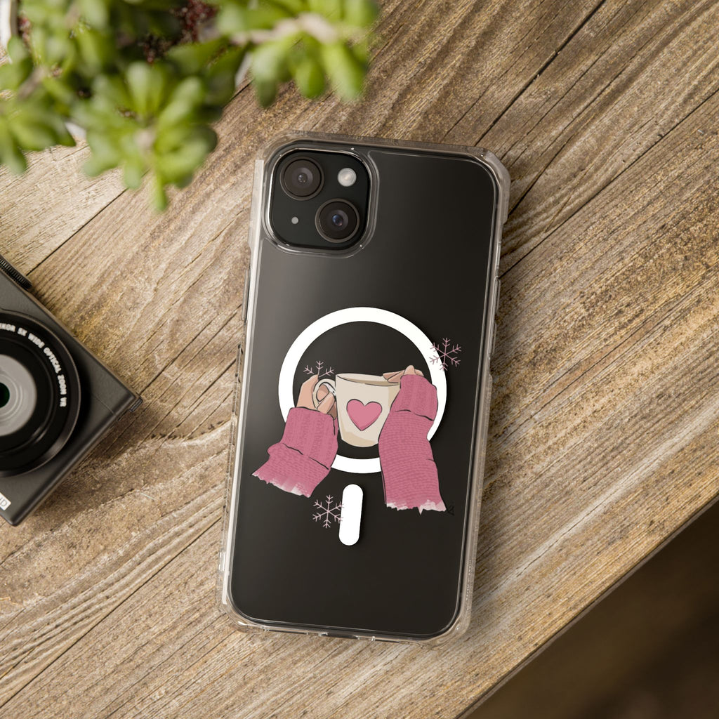 Heartwarming Magnetic Phone Case, Cute Smartphone Cover, Winter Accessories, Gift for Her, Instagrammable Tech