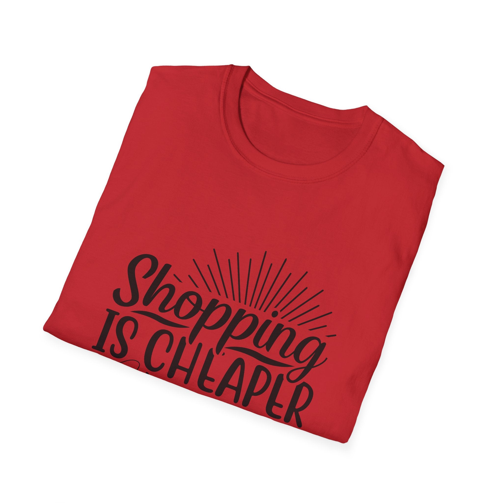 Shopping Therapy T-Shirt, Funny Gift for Shoppers, Casual Tee, Unique Humor Shirt, Gift for Her