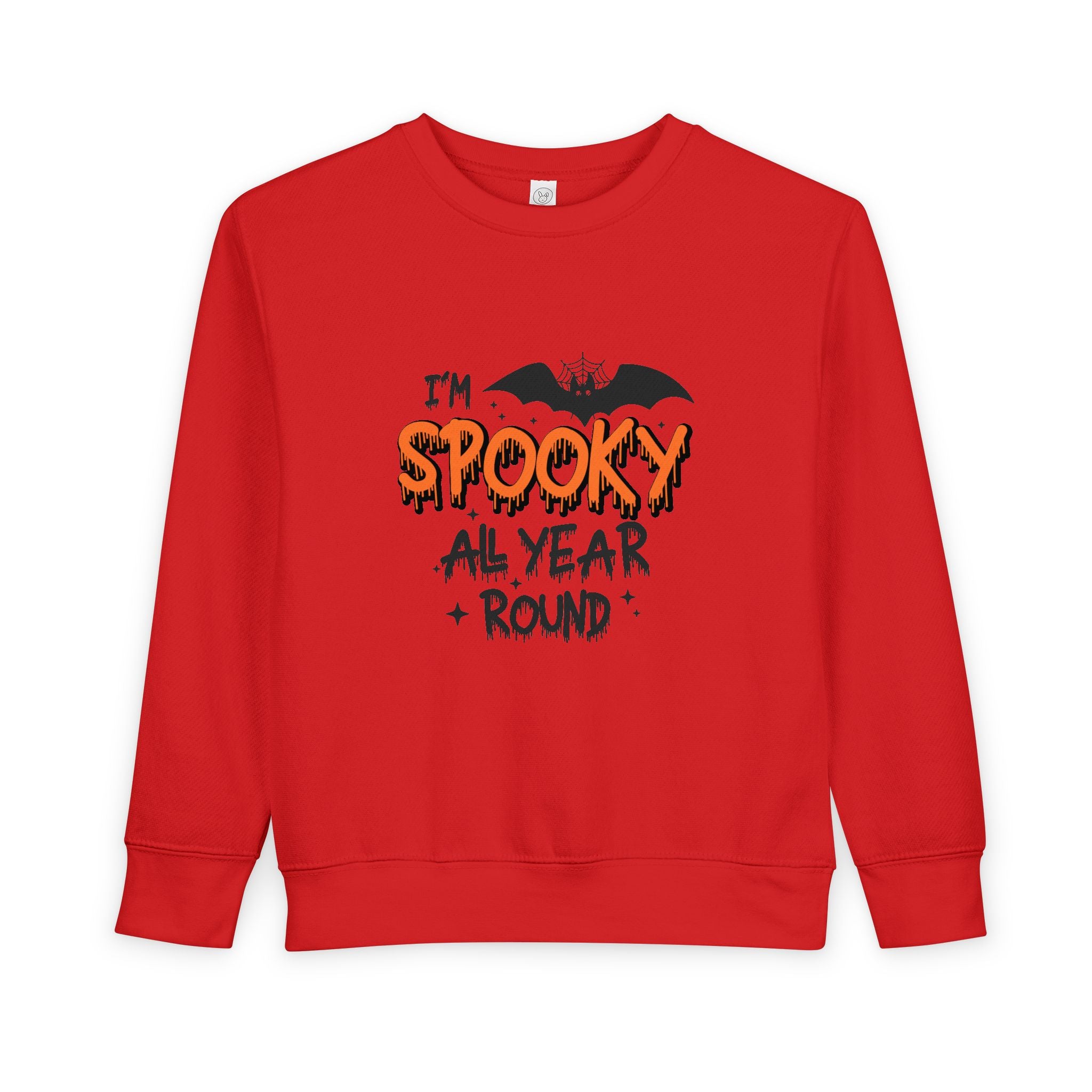 Spooky Toddler Sweatshirt for Year-Round Fun, Halloween Gift, Cozy Kids Clothing, Bat Graphic Pullover, Cute Toddler Outfit
