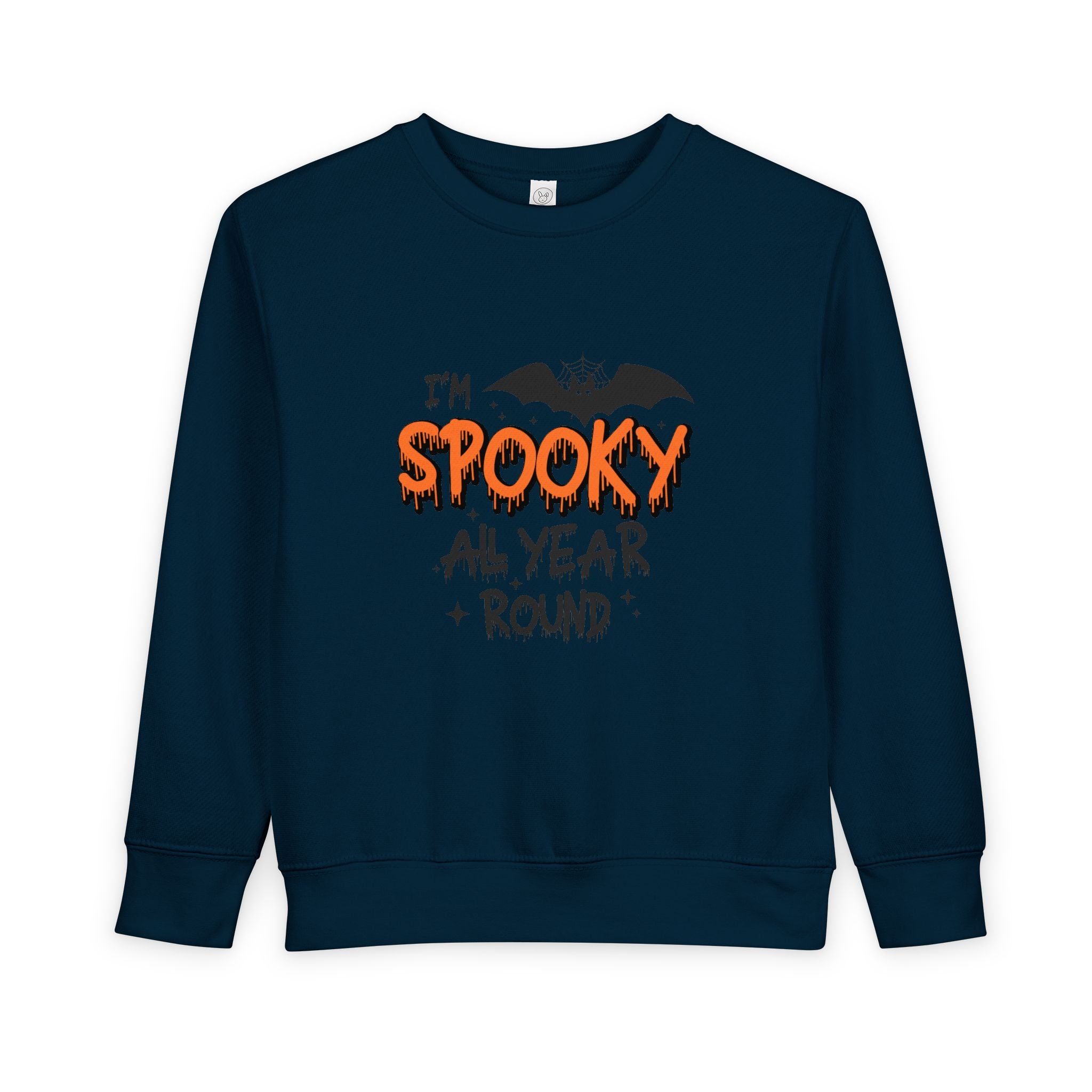 Spooky Toddler Sweatshirt for Year-Round Fun, Halloween Gift, Cozy Kids Clothing, Bat Graphic Pullover, Cute Toddler Outfit