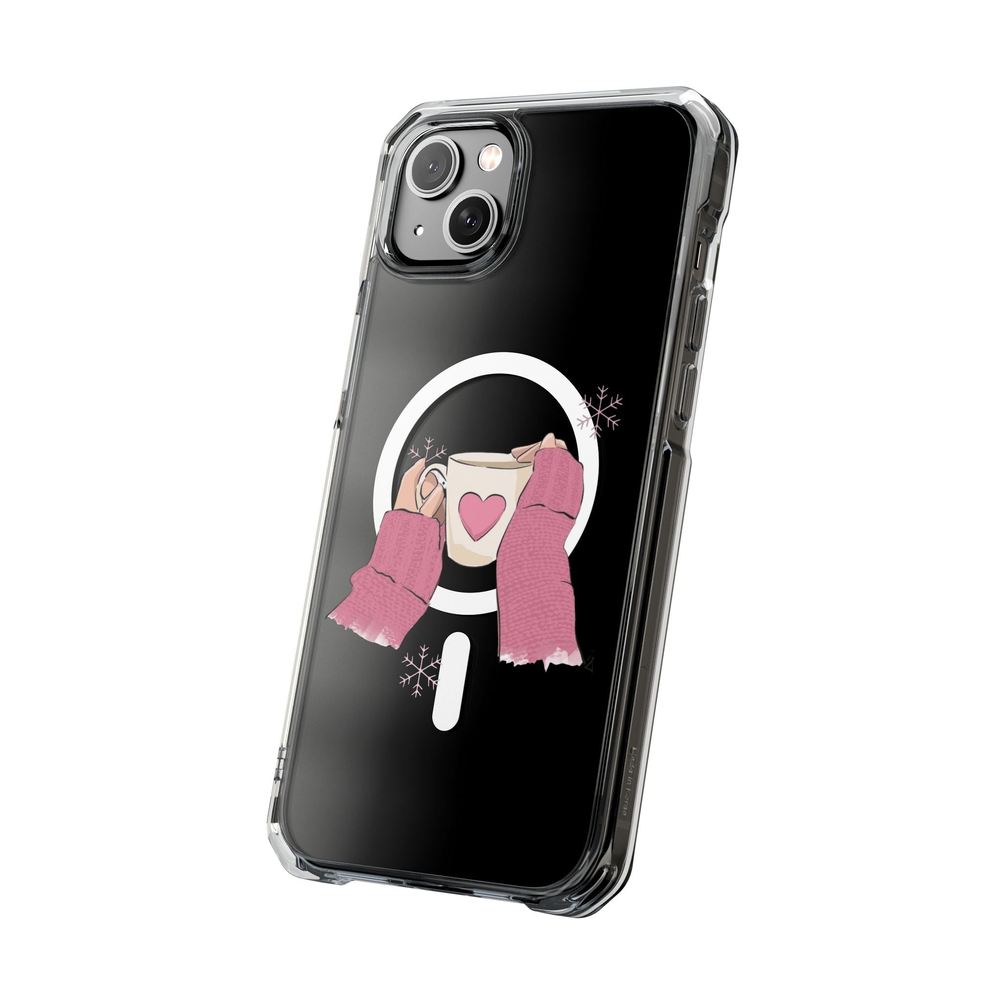 Heartwarming Magnetic Phone Case, Cute Smartphone Cover, Winter Accessories, Gift for Her, Instagrammable Tech