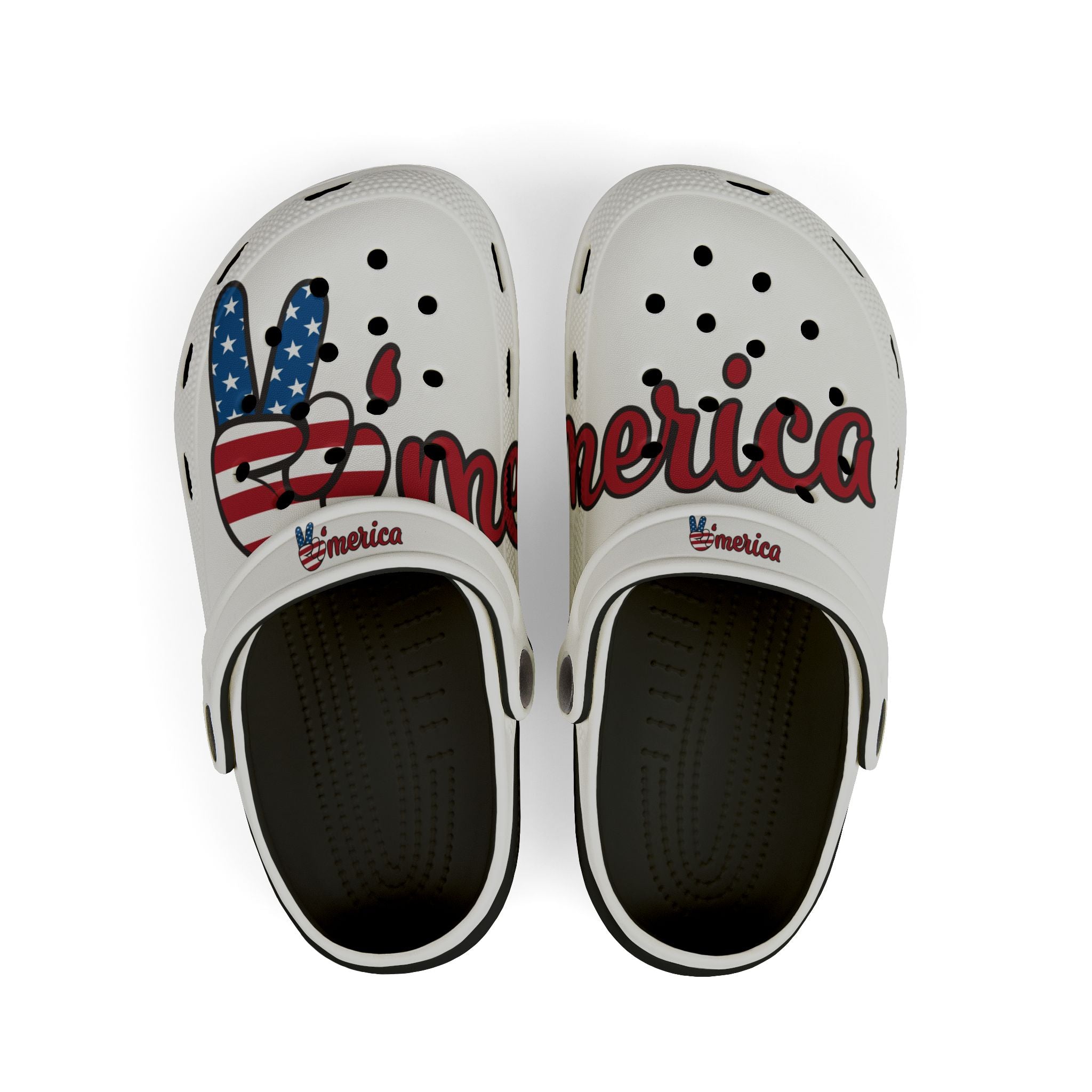 Patriotic Kid's Clogs, Fun Summer Footwear, Ideal for Holidays, Outdoor Play, Fourth of July, Independence Day, Travel, Casual Style