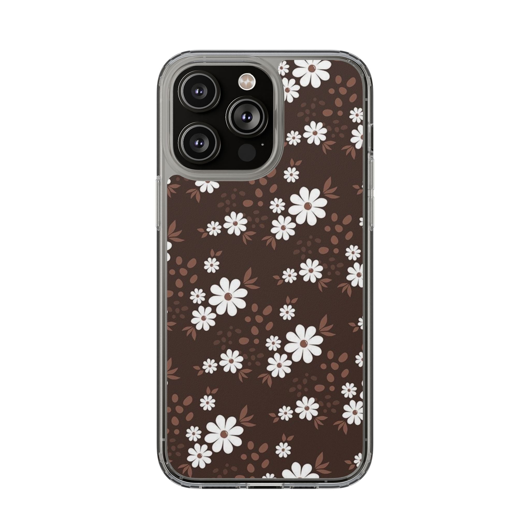 Floral Clear Phone Case, Durable Phone Cover, Transparent Phone Protection, Gift for Her, Spring Phone Accessory