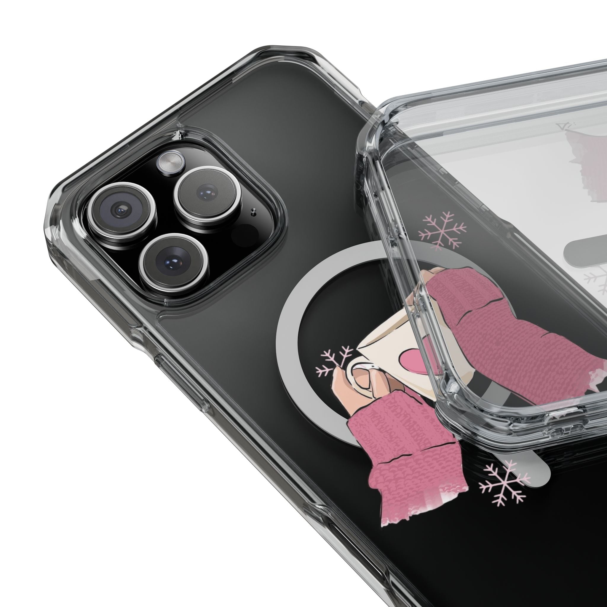 Heartwarming Magnetic Phone Case, Cute Smartphone Cover, Winter Accessories, Gift for Her, Instagrammable Tech