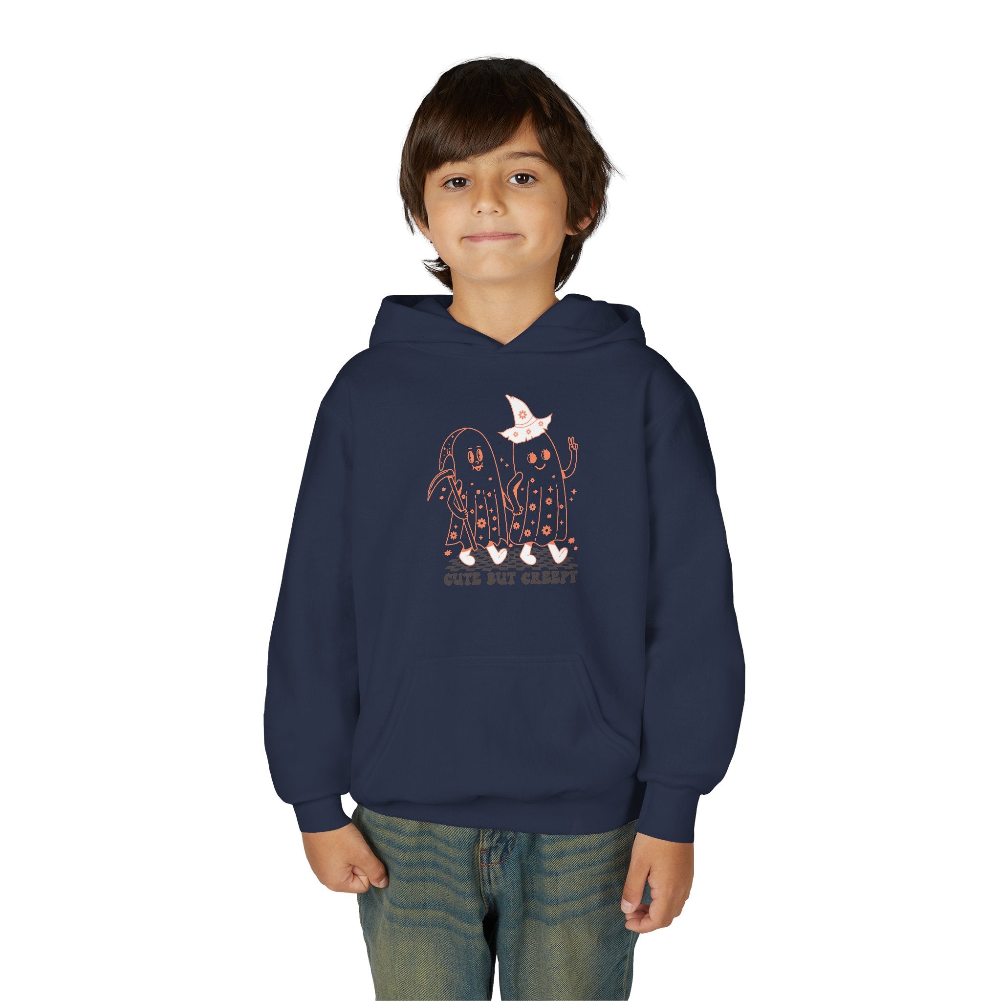 Cute but Creepy Youth Hoodie | Trendy Sweatshirt for Teens | Unique Gift for Halloween, Birthdays, or Everyday Wear