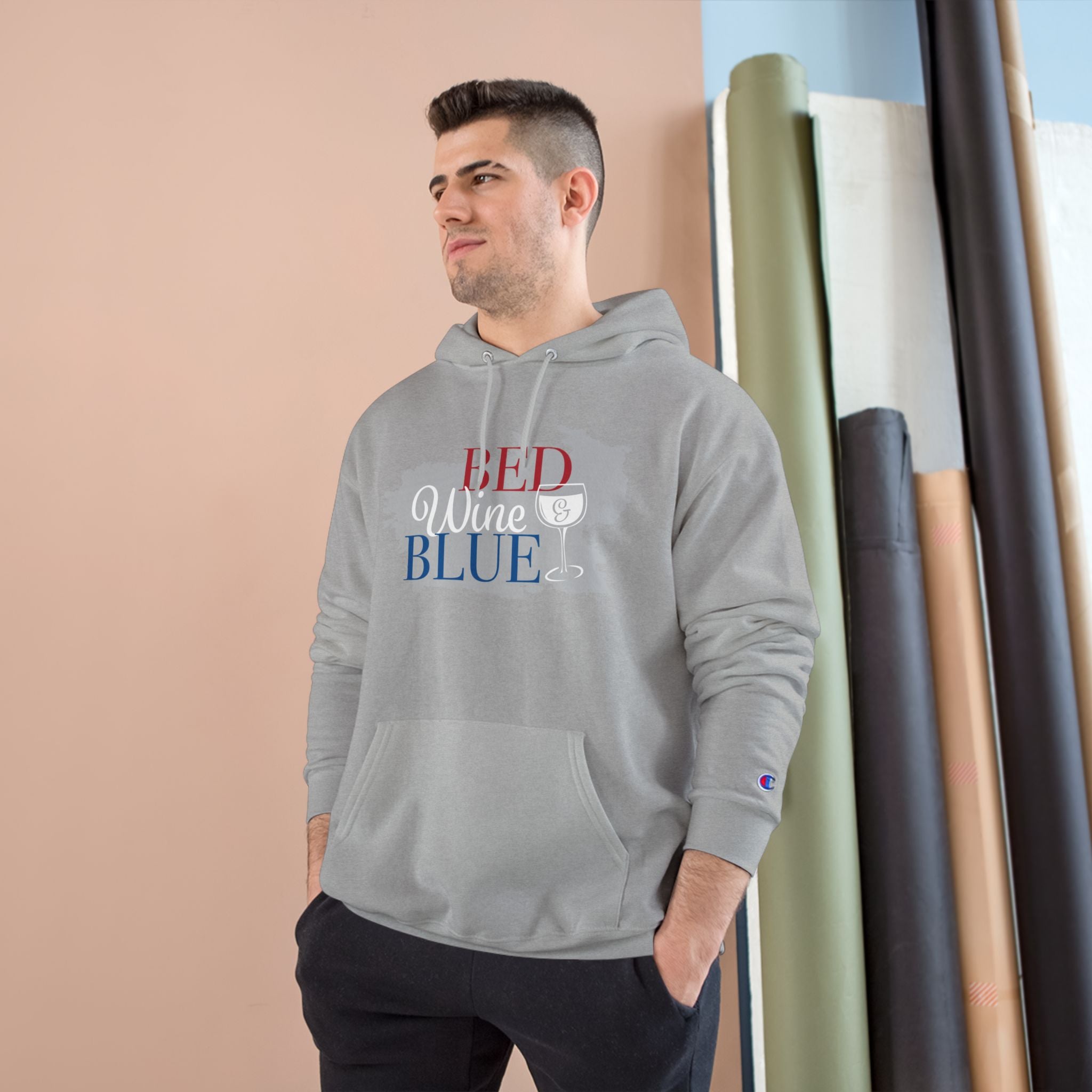 Wine Lover's Champion Hoodie, Cozy Sweatshirt, Gift for Wine Enthusiasts, Casual Outfit, Perfect for Relaxing Nights