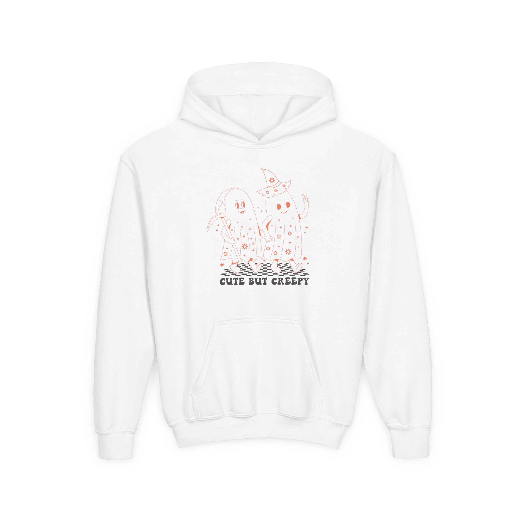 Cute but Creepy Youth Hoodie | Trendy Sweatshirt for Teens | Unique Gift for Halloween, Birthdays, or Everyday Wear