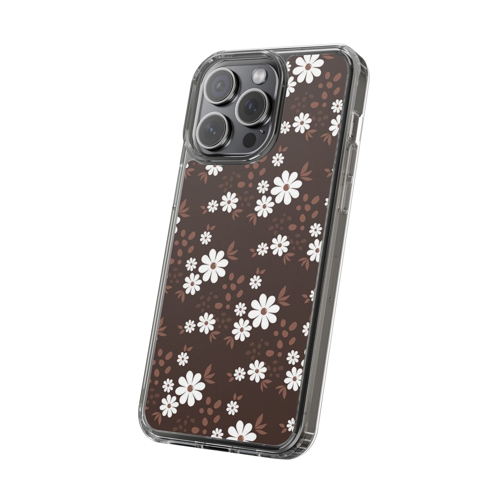 Floral Clear Phone Case, Durable Phone Cover, Transparent Phone Protection, Gift for Her, Spring Phone Accessory