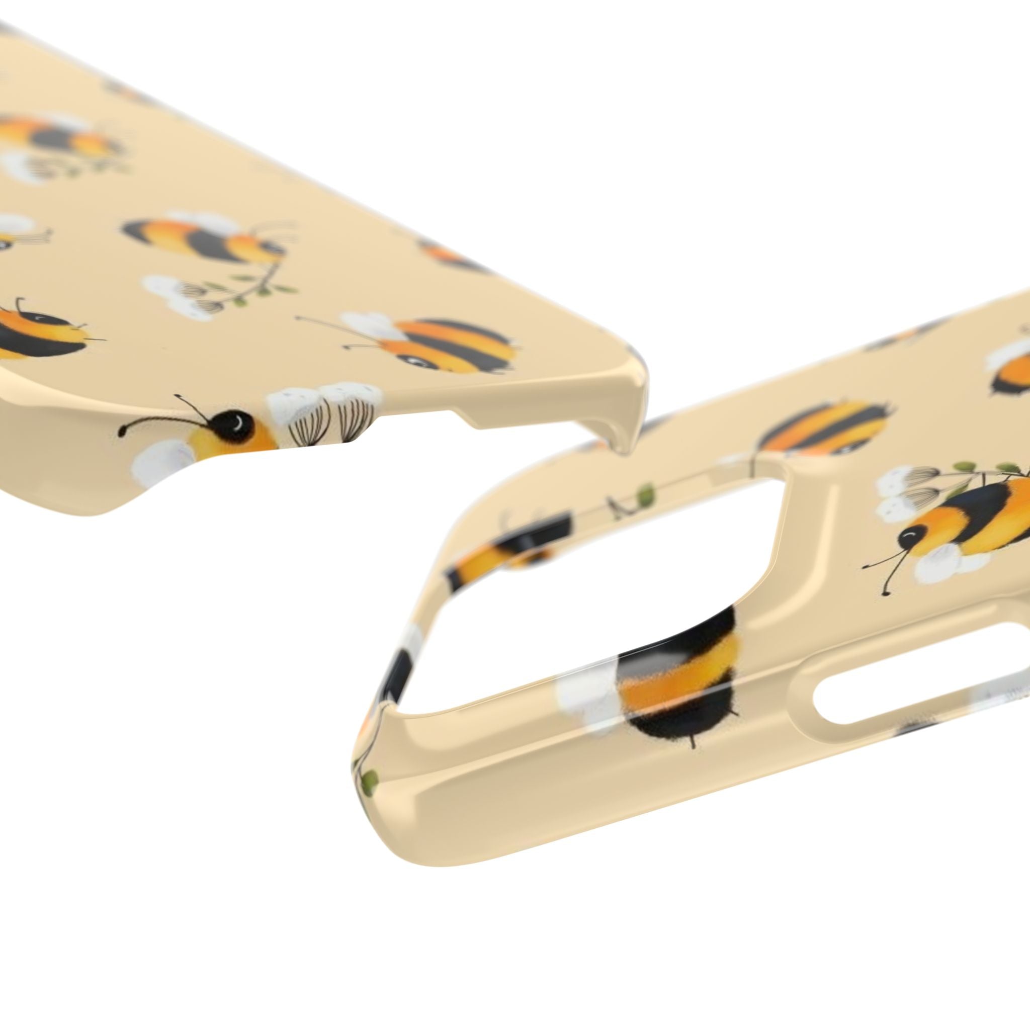 Bee-inspired Slim Phone Cases, Cute Bumblebee Design, Eco-friendly Mobile Covers, Perfect Gift for Nature Lovers