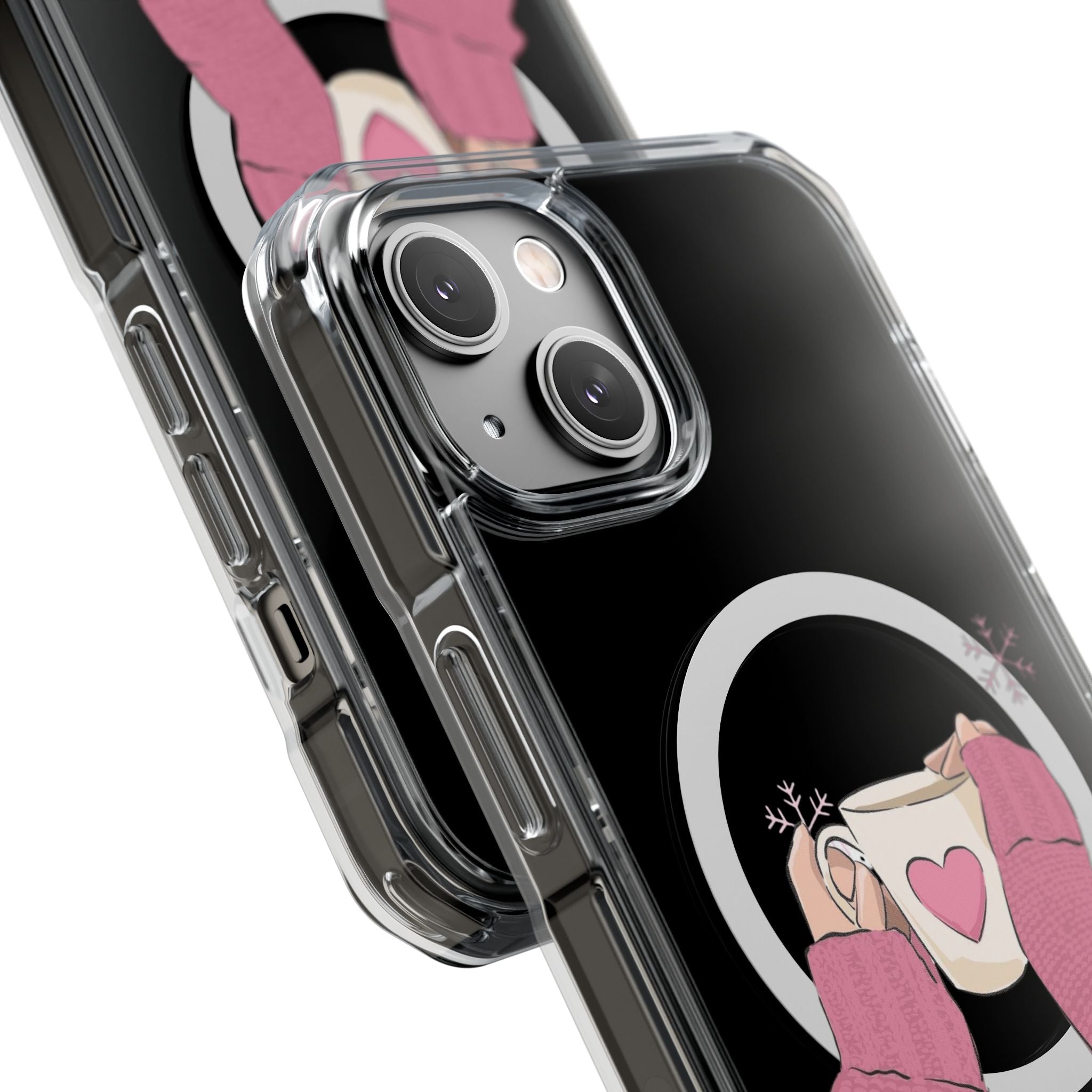 Heartwarming Magnetic Phone Case, Cute Smartphone Cover, Winter Accessories, Gift for Her, Instagrammable Tech
