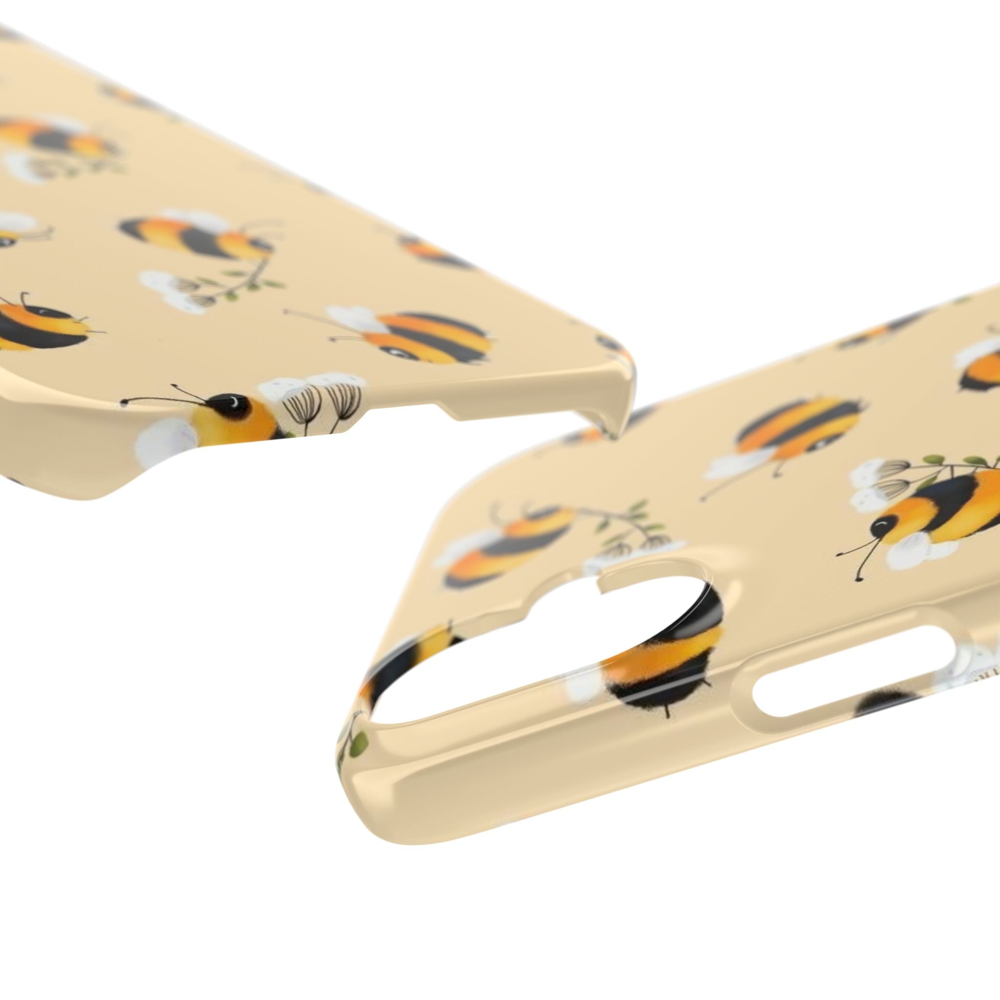 Bee-inspired Slim Phone Cases, Cute Bumblebee Design, Eco-friendly Mobile Covers, Perfect Gift for Nature Lovers