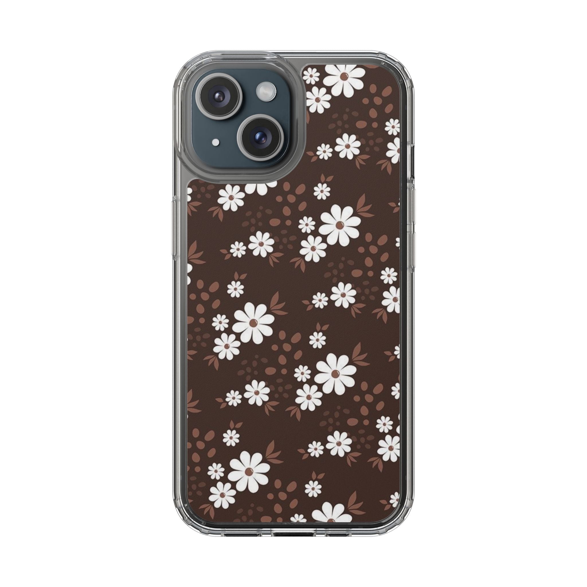 Floral Clear Phone Case, Durable Phone Cover, Transparent Phone Protection, Gift for Her, Spring Phone Accessory