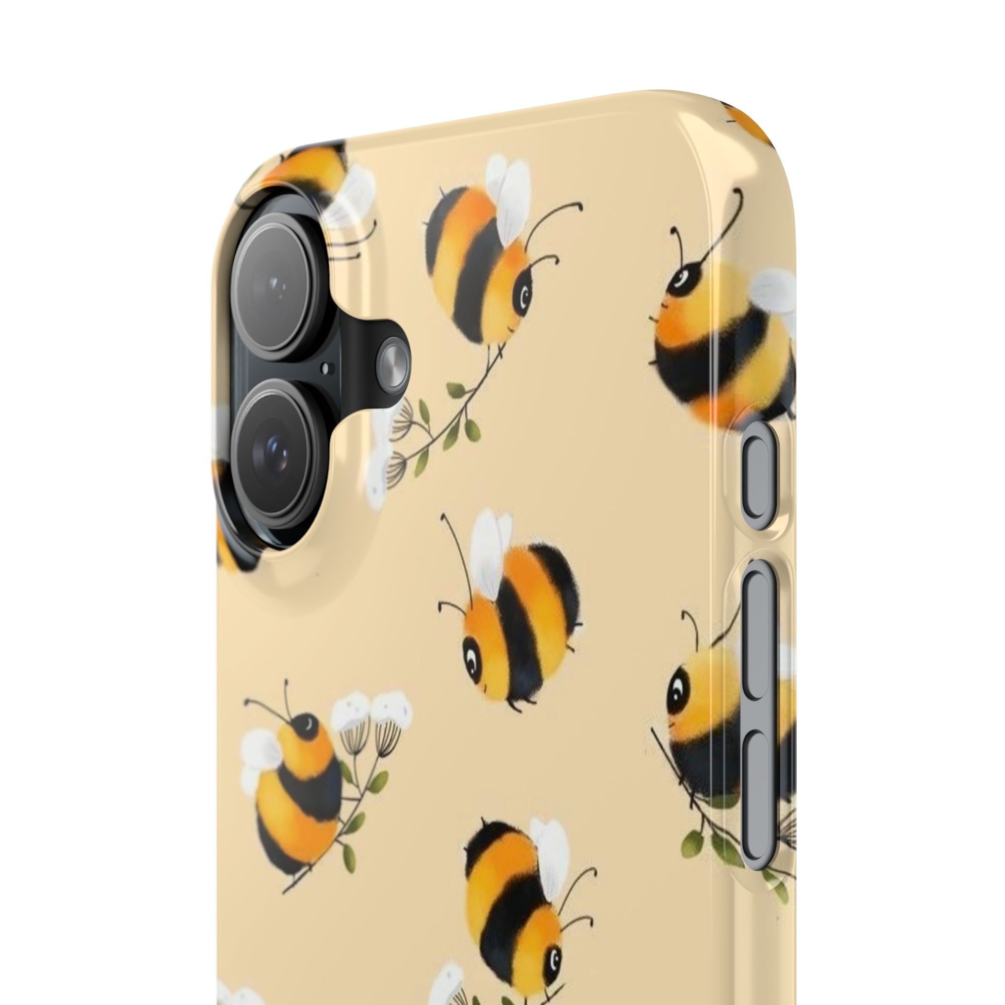 Bee-inspired Slim Phone Cases, Cute Bumblebee Design, Eco-friendly Mobile Covers, Perfect Gift for Nature Lovers