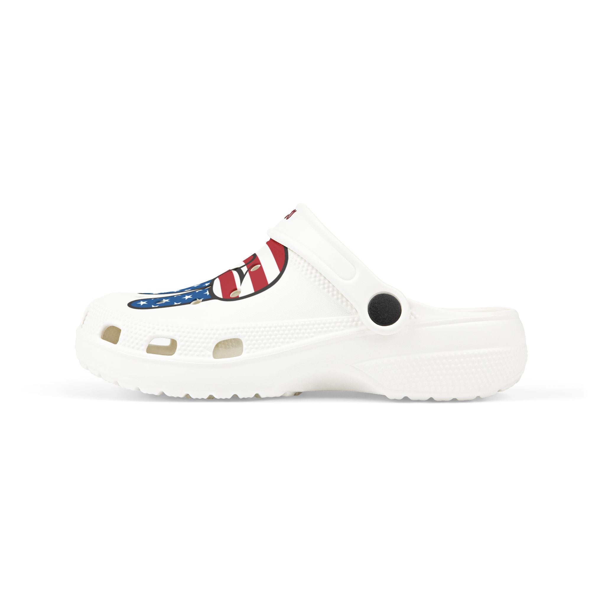 Patriotic Kid's Clogs, Fun Summer Footwear, Ideal for Holidays, Outdoor Play, Fourth of July, Independence Day, Travel, Casual Style
