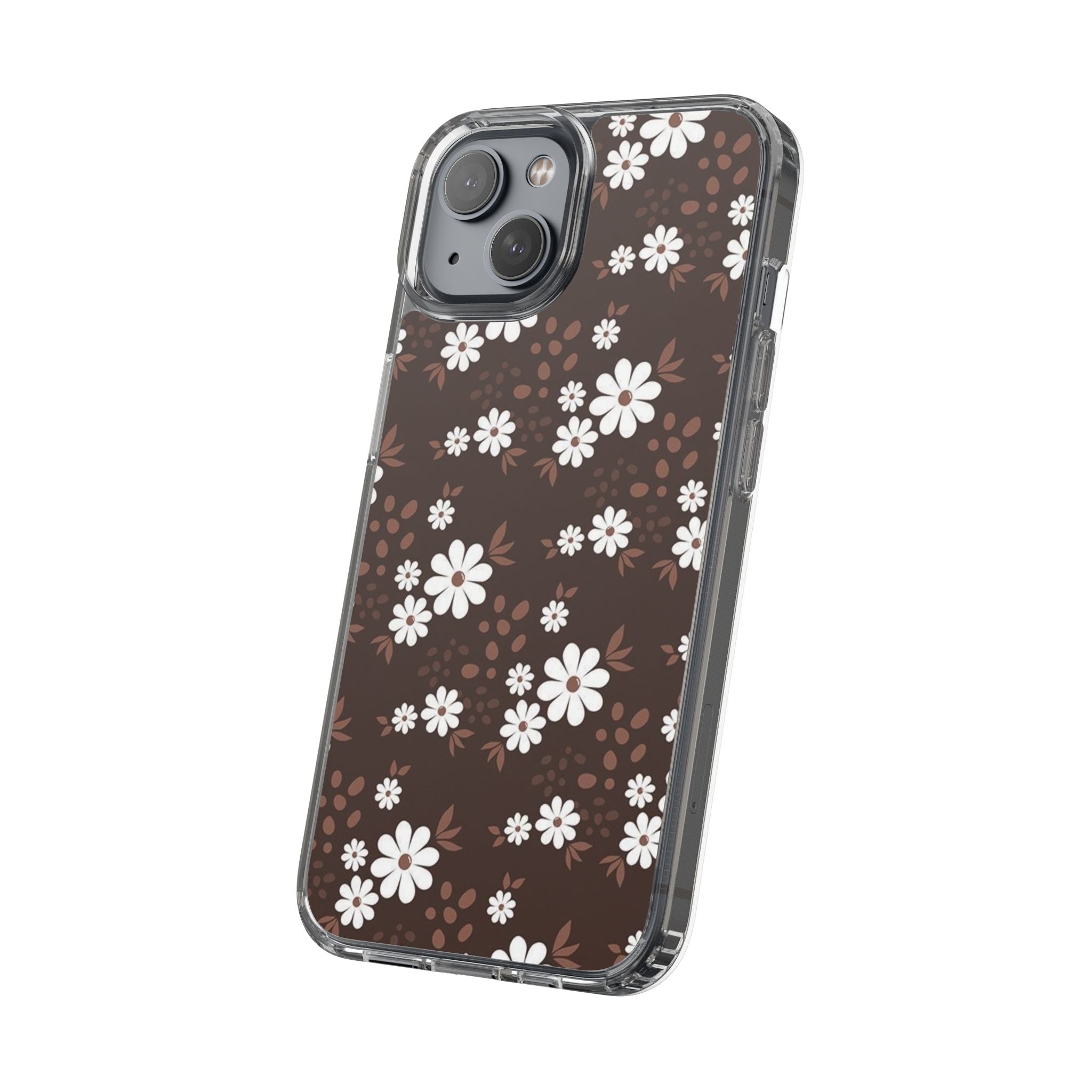 Floral Clear Phone Case, Durable Phone Cover, Transparent Phone Protection, Gift for Her, Spring Phone Accessory