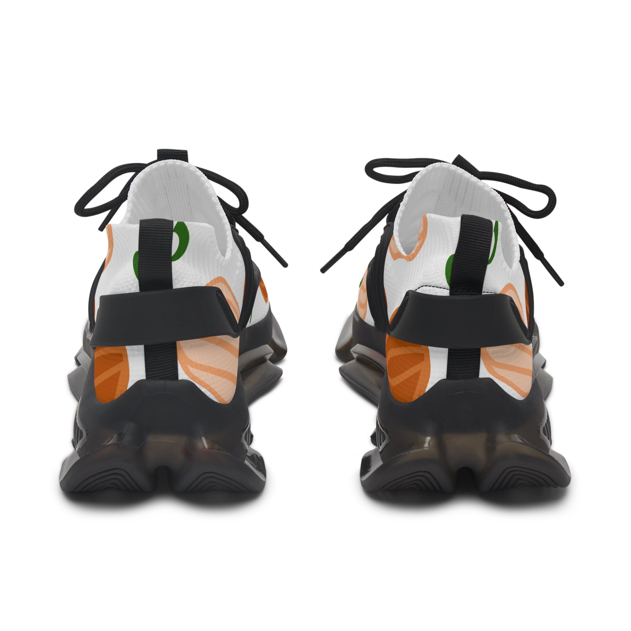 Women's Pumpkin Mesh Sneakers, Lightweight Footwear, Fall Fashion, Casual Sneakers, Halloween Style, Comfortable Sneakers