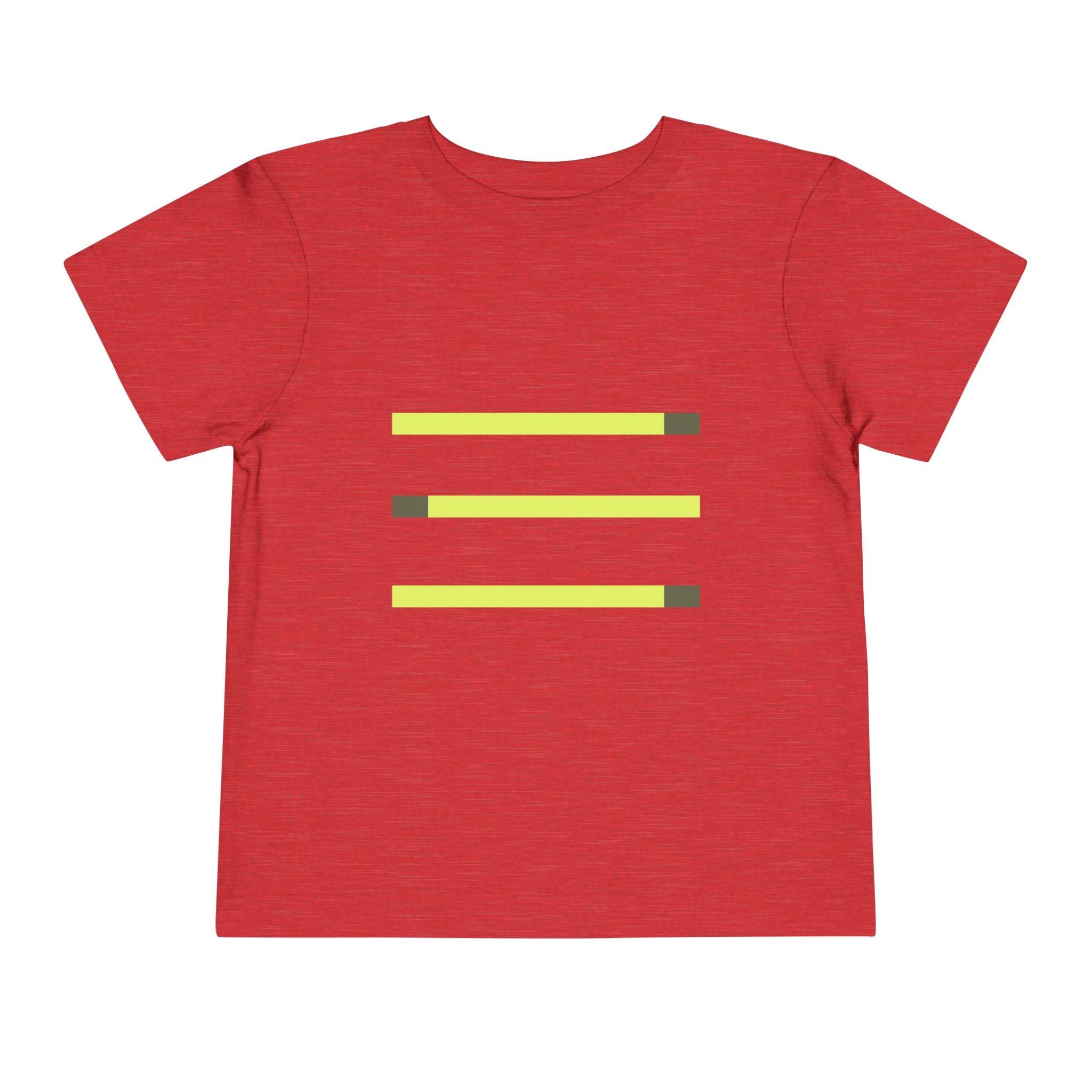 Toddler Short Sleeve Tee with Yellow Lines, Kids Fashion, Summer Playwear, Birthday Gift, Everyday Comfort, Fun Casual Wear