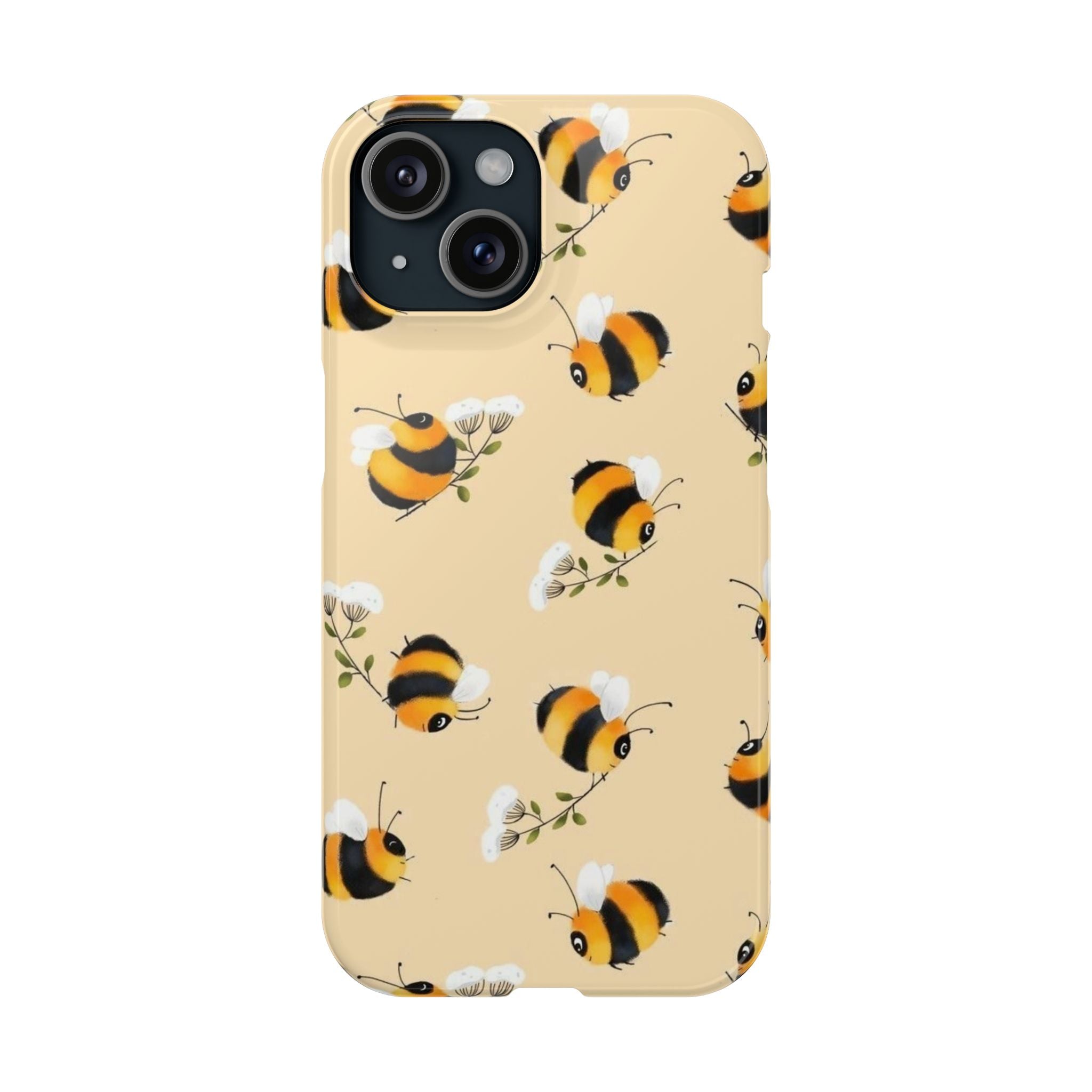 Bee-inspired Slim Phone Cases, Cute Bumblebee Design, Eco-friendly Mobile Covers, Perfect Gift for Nature Lovers