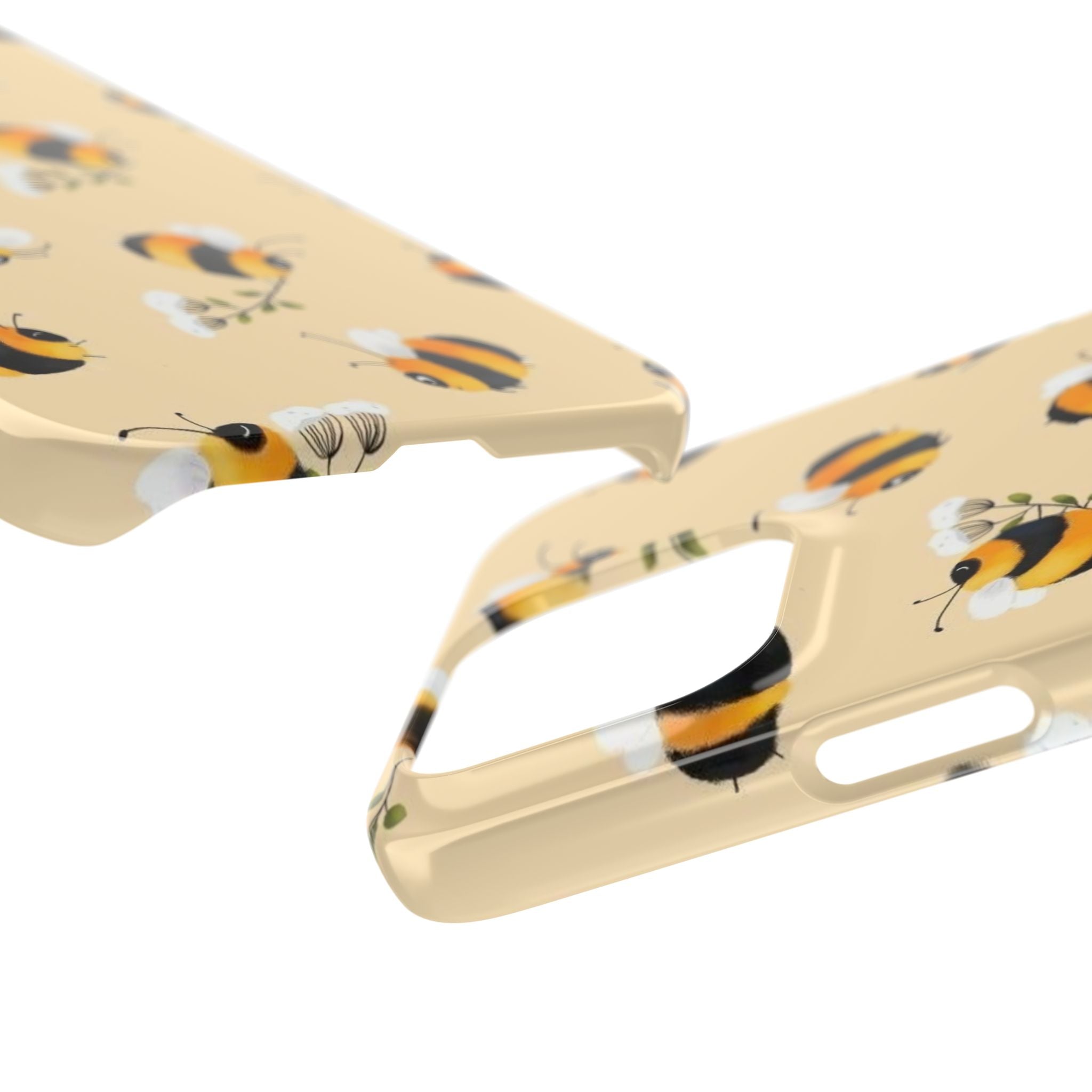 Bee-inspired Slim Phone Cases, Cute Bumblebee Design, Eco-friendly Mobile Covers, Perfect Gift for Nature Lovers