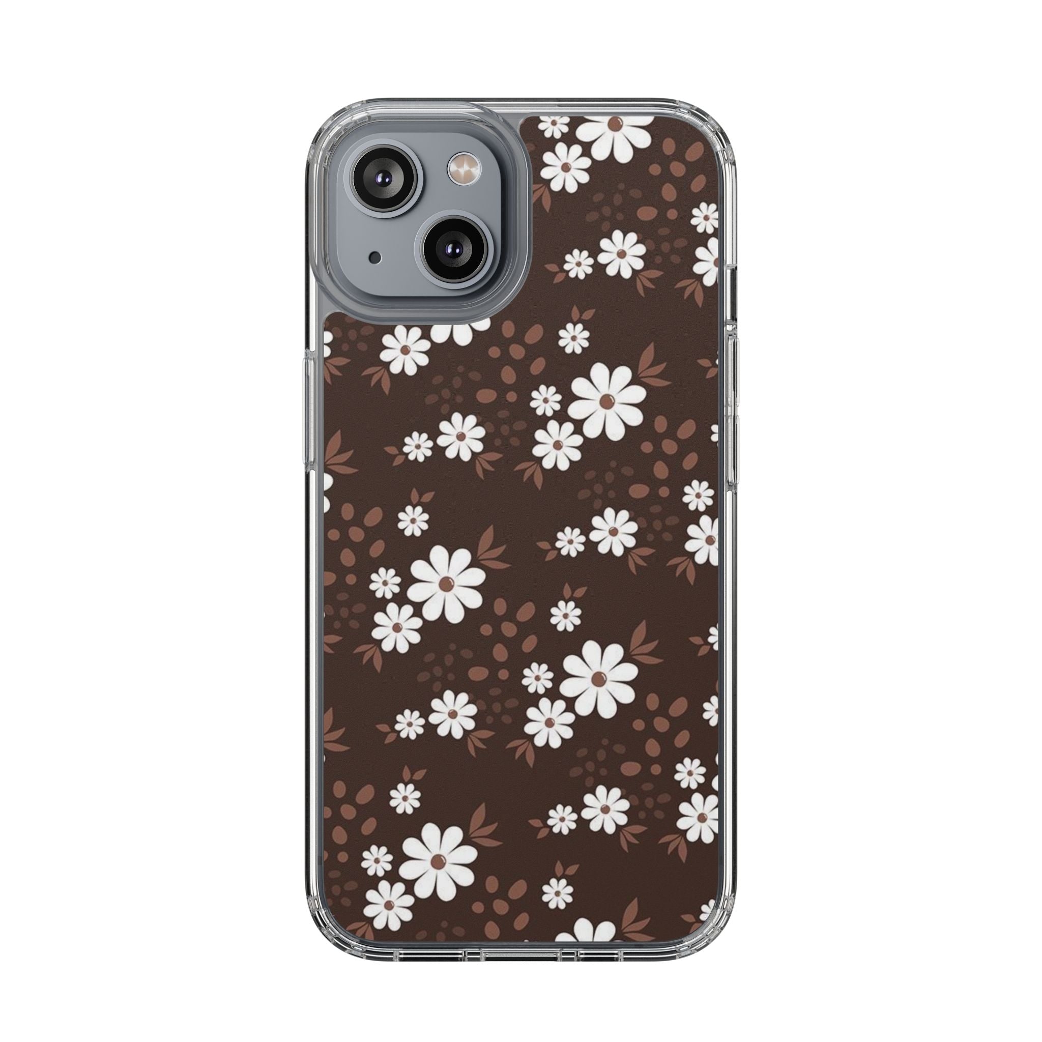 Floral Clear Phone Case, Durable Phone Cover, Transparent Phone Protection, Gift for Her, Spring Phone Accessory