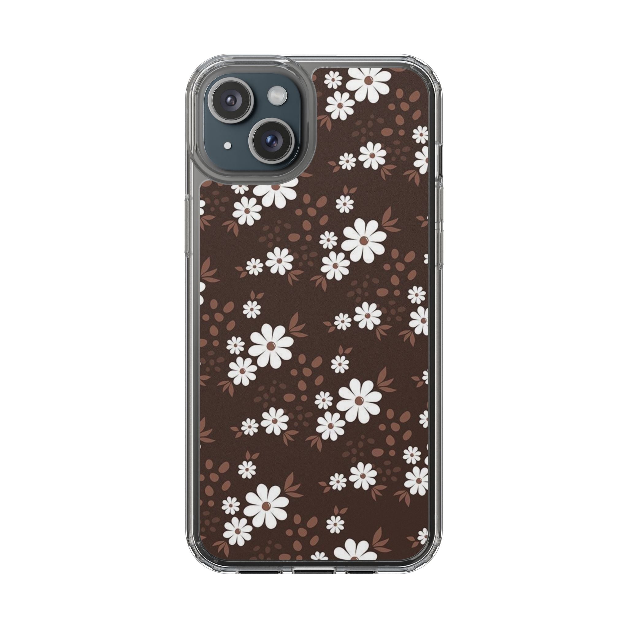 Floral Clear Phone Case, Durable Phone Cover, Transparent Phone Protection, Gift for Her, Spring Phone Accessory