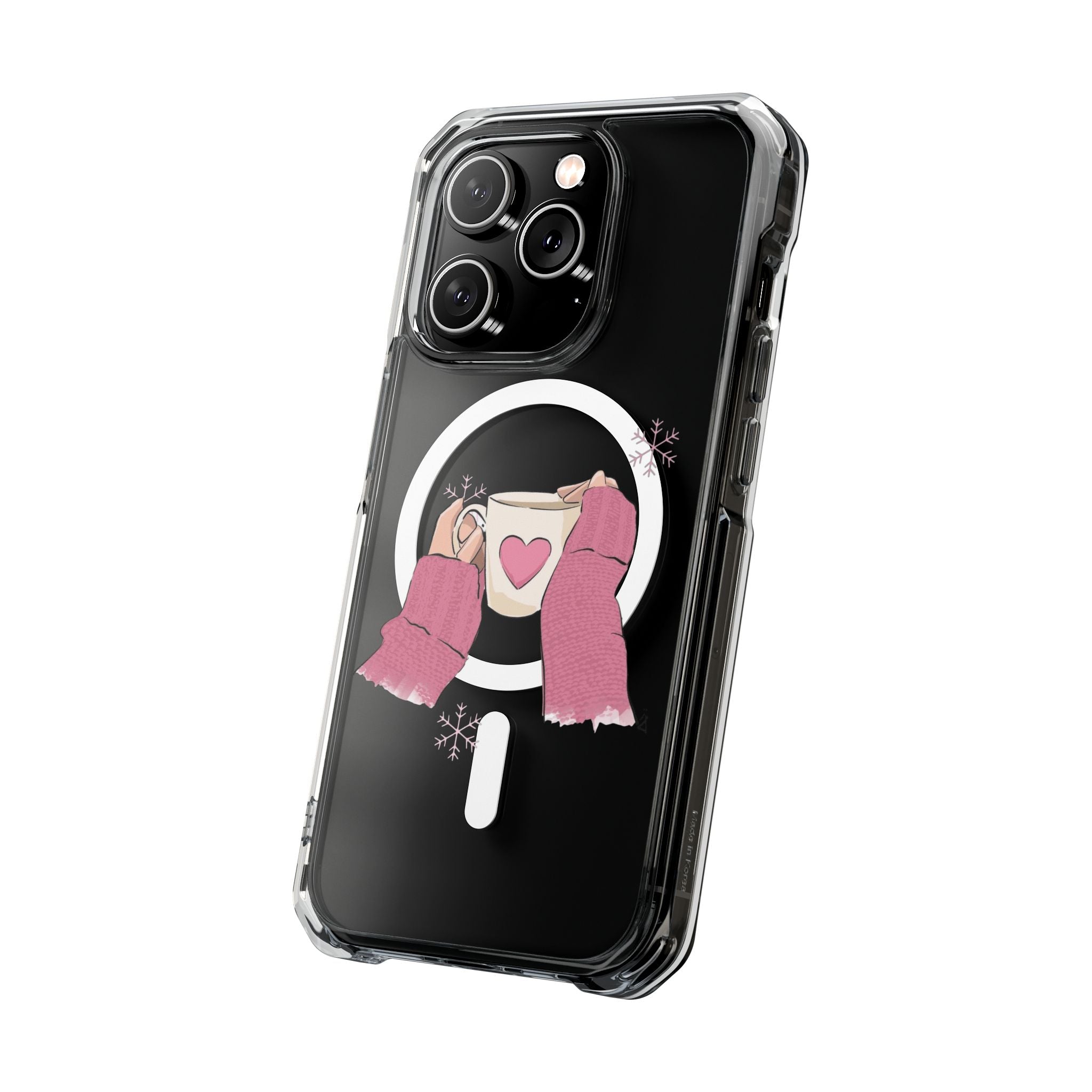 Heartwarming Magnetic Phone Case, Cute Smartphone Cover, Winter Accessories, Gift for Her, Instagrammable Tech