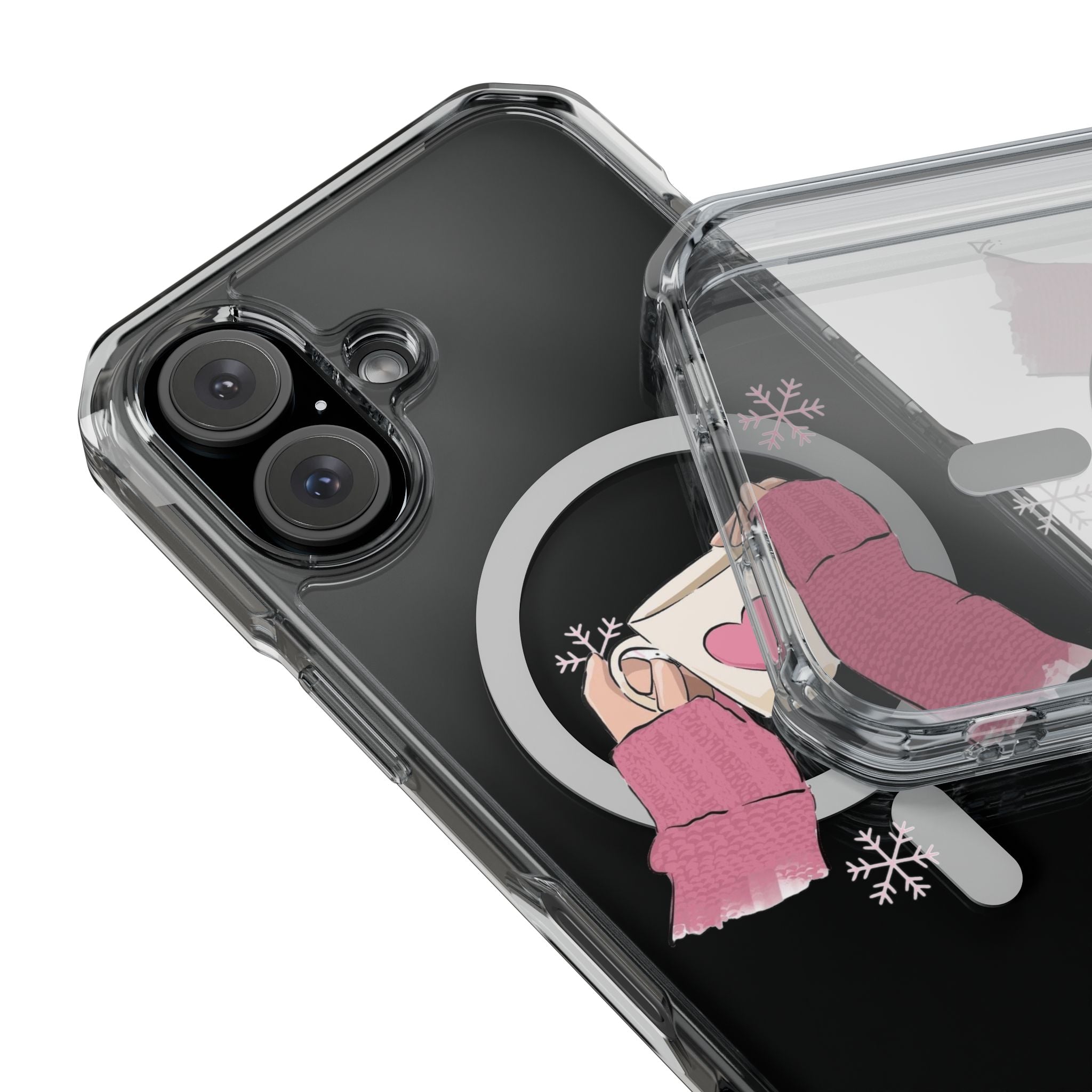 Heartwarming Magnetic Phone Case, Cute Smartphone Cover, Winter Accessories, Gift for Her, Instagrammable Tech