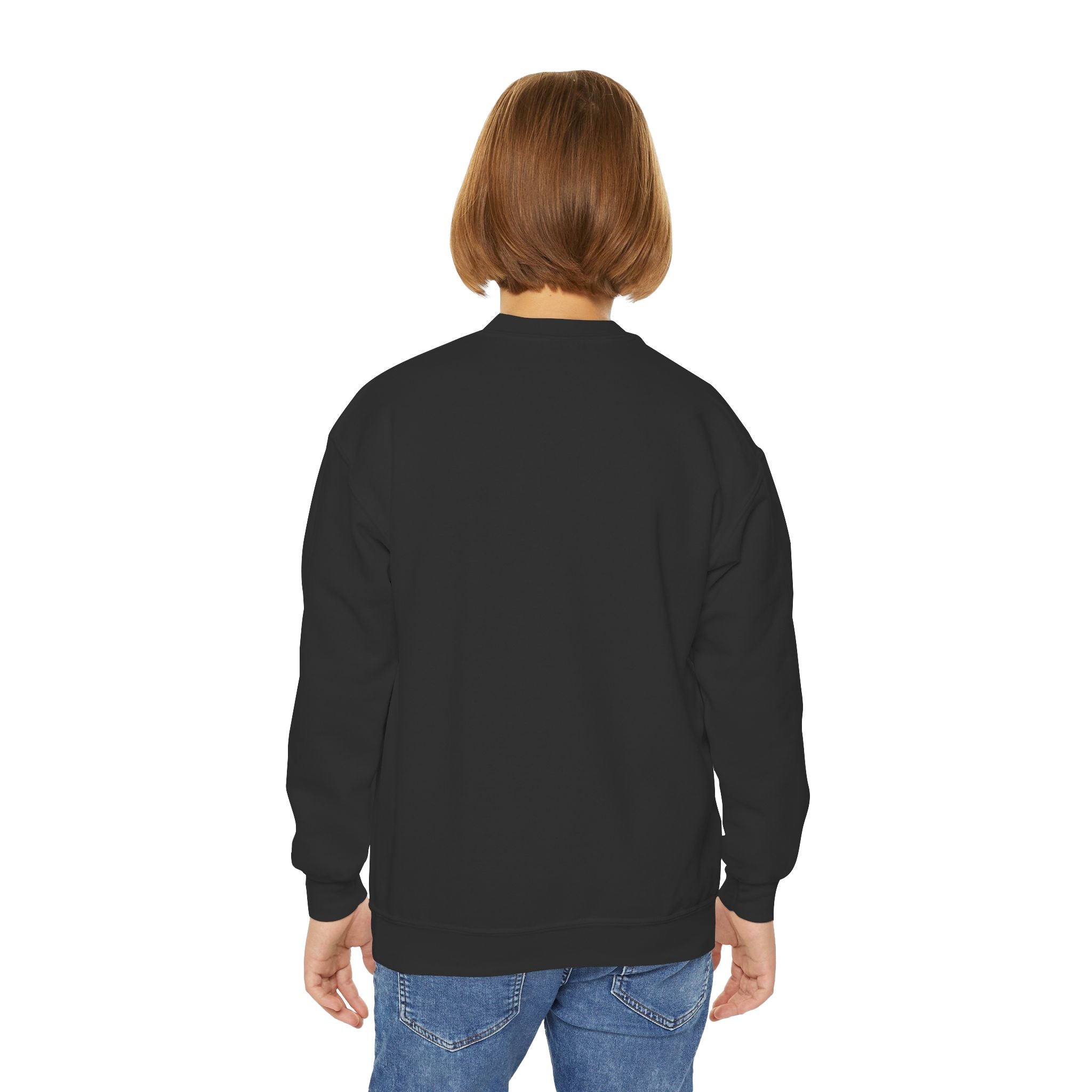 Halloween Youth Crewneck Sweatshirt, Spooky Sweatshirt, Kids Halloween Costume, Trick or Treat Gift, Fall Apparel, Cozy Halloween Clothing