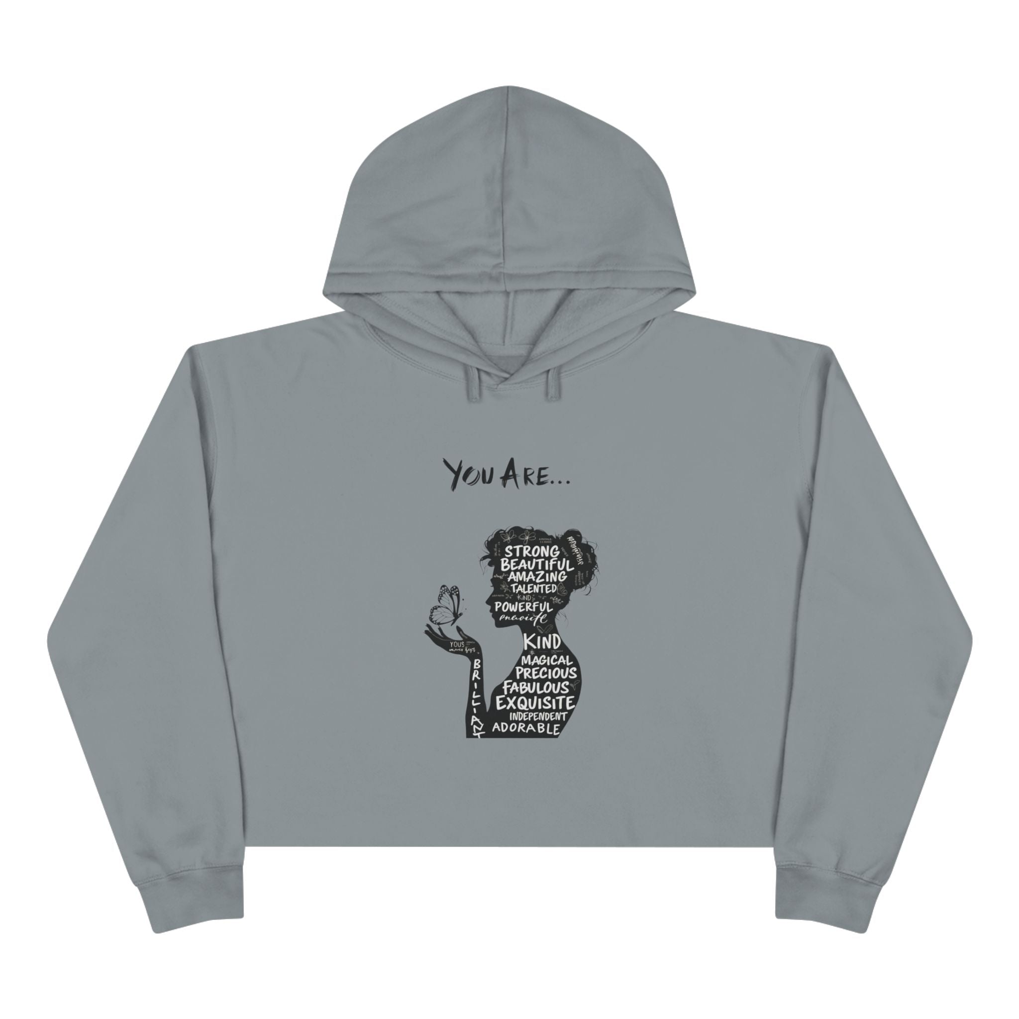 Empowering Crop Hoodie - Inspirational Quote, Gift for Her, Motivational Apparel, Casual Wear, Birthday Gifts, Positive Vibes